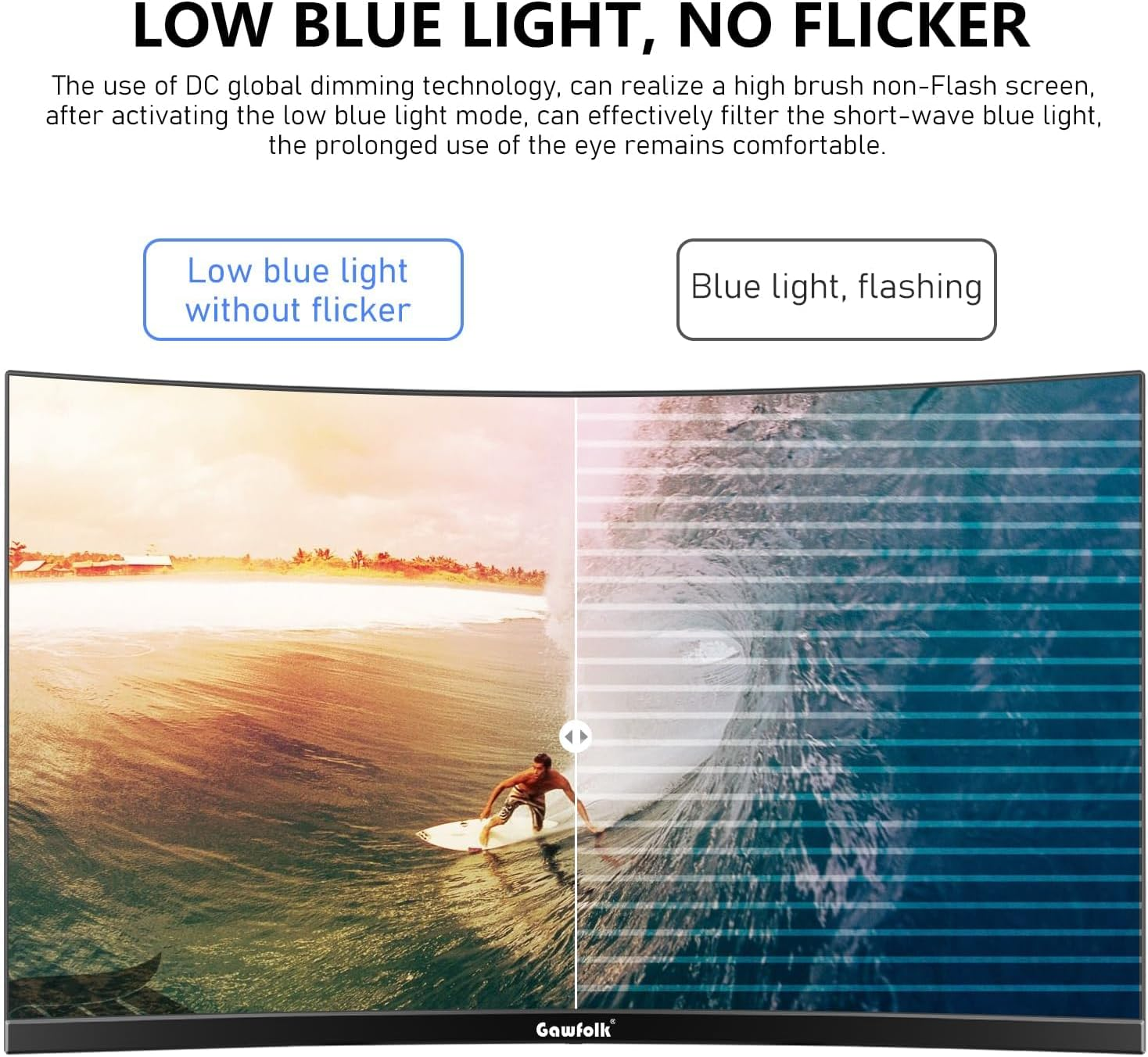 24.5 Inch Gaming Curved Monitor Built-In Speakers, 3000R 120Hz Full HD 1080P, HDMI 2.0, VGA, Wall Mount Compatible 75 * 75Mm image number 4