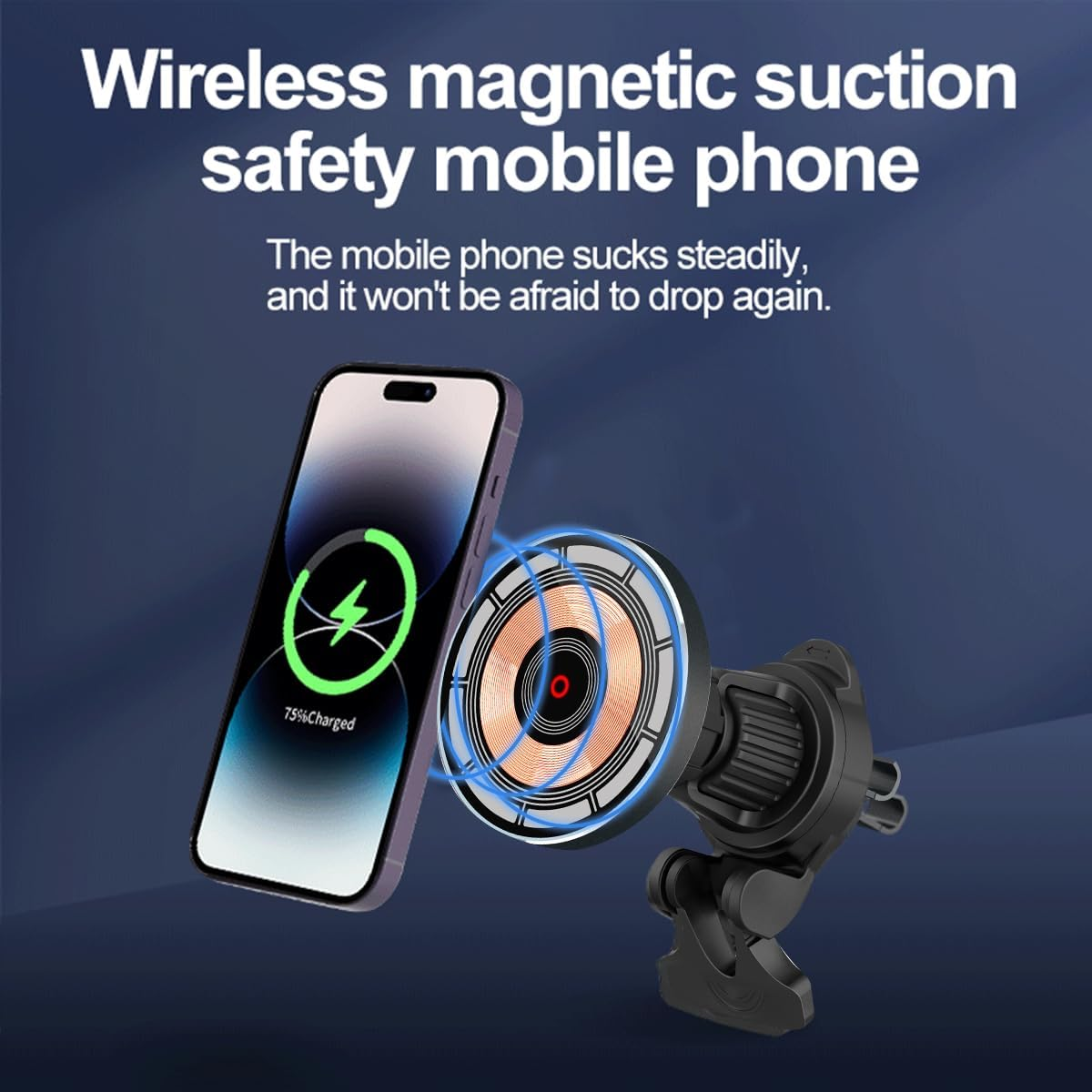For Magsafe Car Mount Charger, 15W Fast Charging Magnetic Wireless Car Charger, Magnetic Phone Mount Holder for Magsafe Charger Car Phone Holder Vent Fits Iphone 15 14 13 12