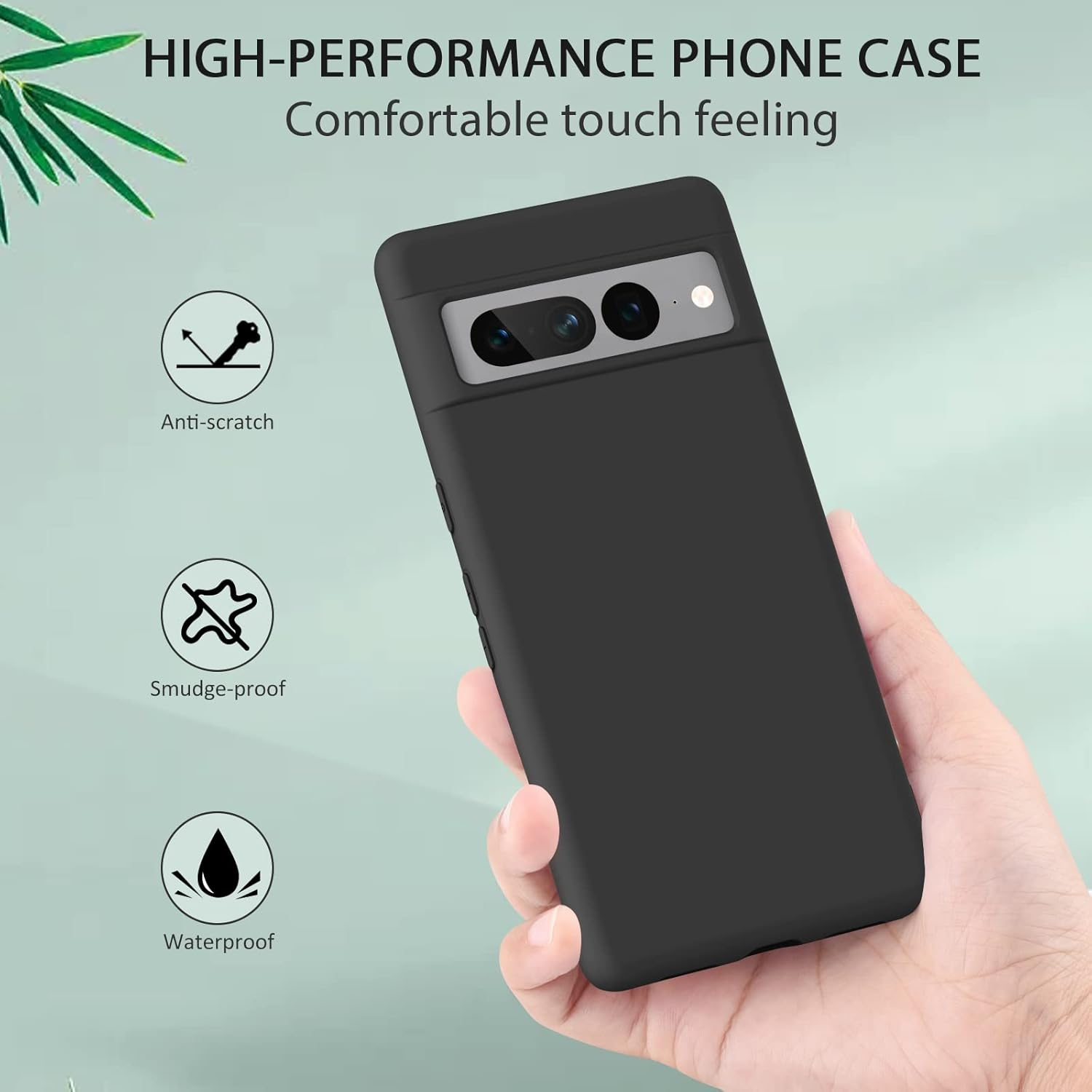 Silicone Case for Google Pixel 7 Pro Case(2022), Ultra Thin Flexible Premium Rubber Full Body Protection Anti-Fingerprint Dust-Proof Shockproof Anti-Scratch Wireless Charging for Google Pixel 7 Pro 5G Cover image number 4