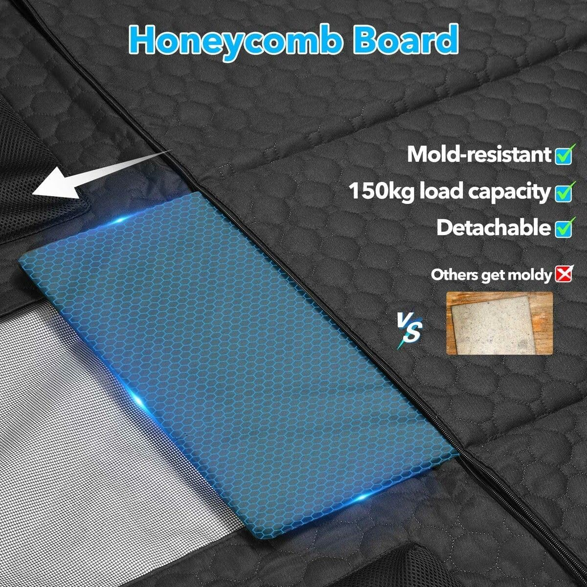 AUSWAY Pet Dog Car Seat Cover Cat Hammock Rear Backseat Extender Nonslip Waterproof Protector Mat Booster Travel Carrier for SUV Truck with Mesh Window image number 4