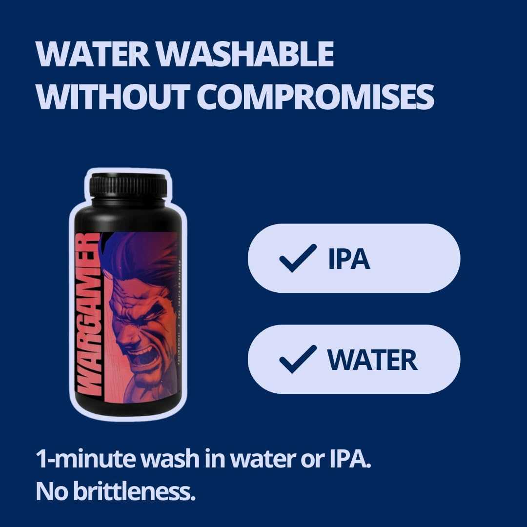 WARGAMER by Fauxhammer | Durable Tabletop Miniature Resin | Wash with Water or IPA (1Kg) | 3D Resin by Yes, That'S 3D Printed