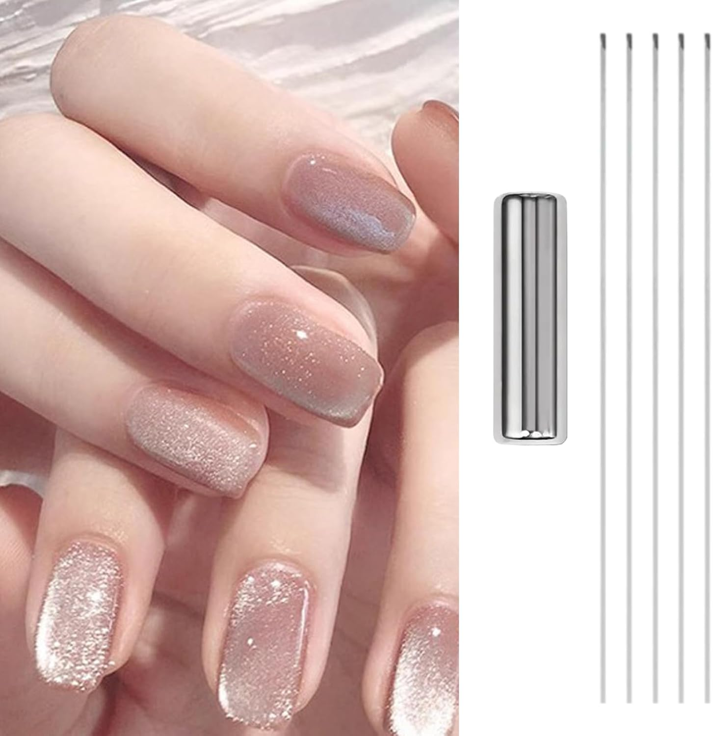 Cat Eyes Magnet,Cat Eyes Nail Magnet Paper Clips - Heart Strong Suction Manicure Tool Wire Beauty Care for Girls, Professionals & Home image number 5