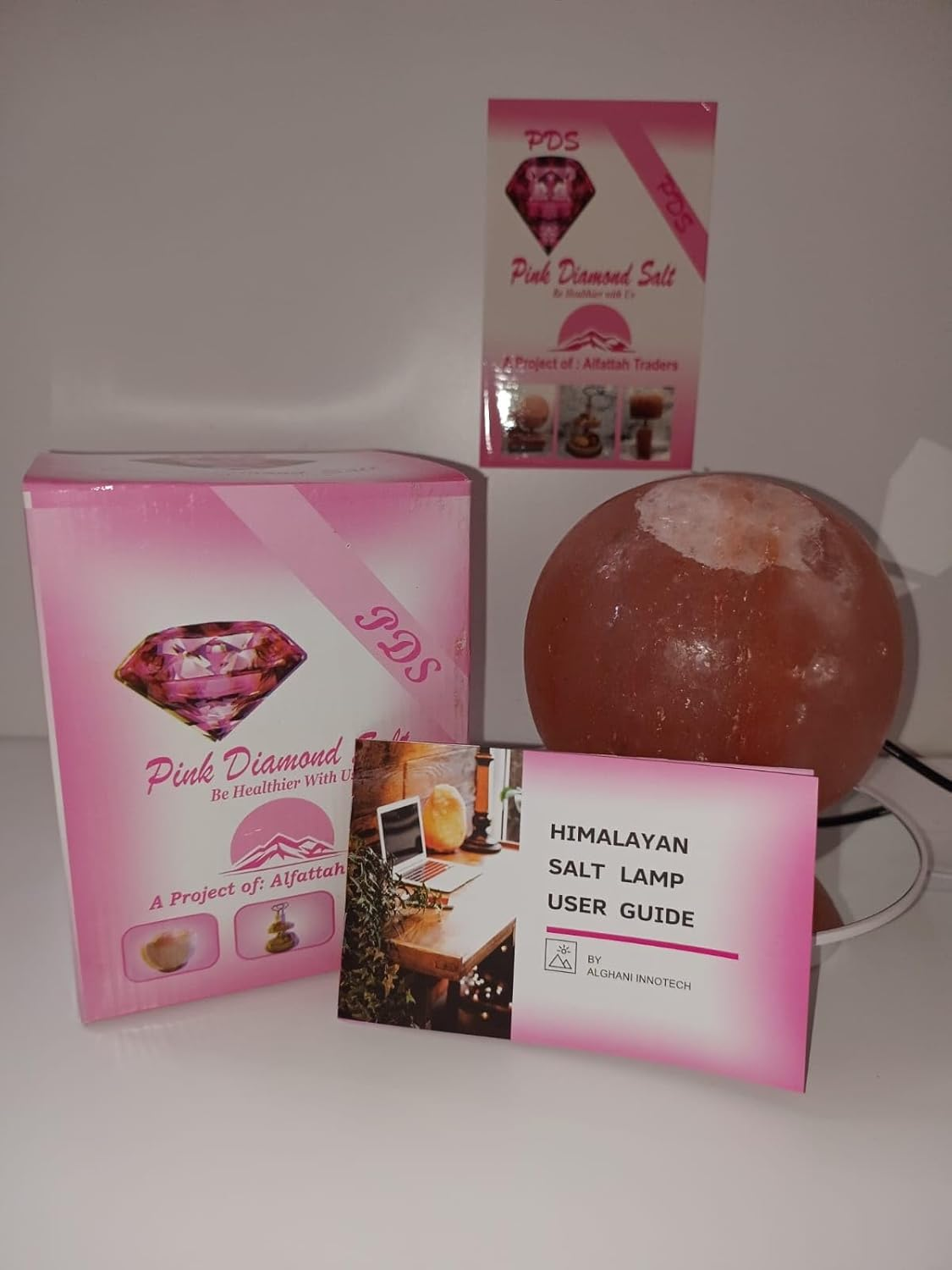 3.5-4 KG Himalayan Premium round Globe Salt Lamp 100% Authentic, Beautifully Hand Crafted round Globe Comes with Complete Electric Fitting image number 5