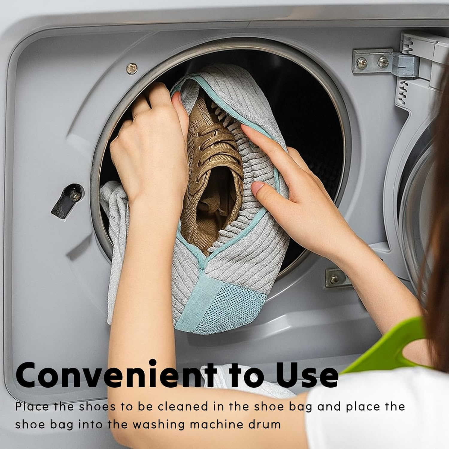 2 Pack Shoe Washing Bags, Heavy Duty Reusable Laundry Bags for Trainers/Sneakers, 39X19Cm Shoe Washing Machine Bag Protect Footwear & Appliances during Washing, Drying Cycles image number 1