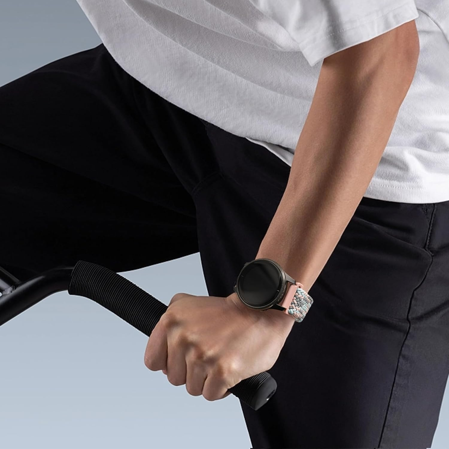 22Mm Magnetic Braided Watch Band Compatible with Garmin Venu 3/Venu 2/Venu 4 45Mm/Vivoactive 4/Forerunner 570 47Mm/265/255/255 Music,Quick Release Elastic Nylon Soft Sport Stretchy Strap image number 5