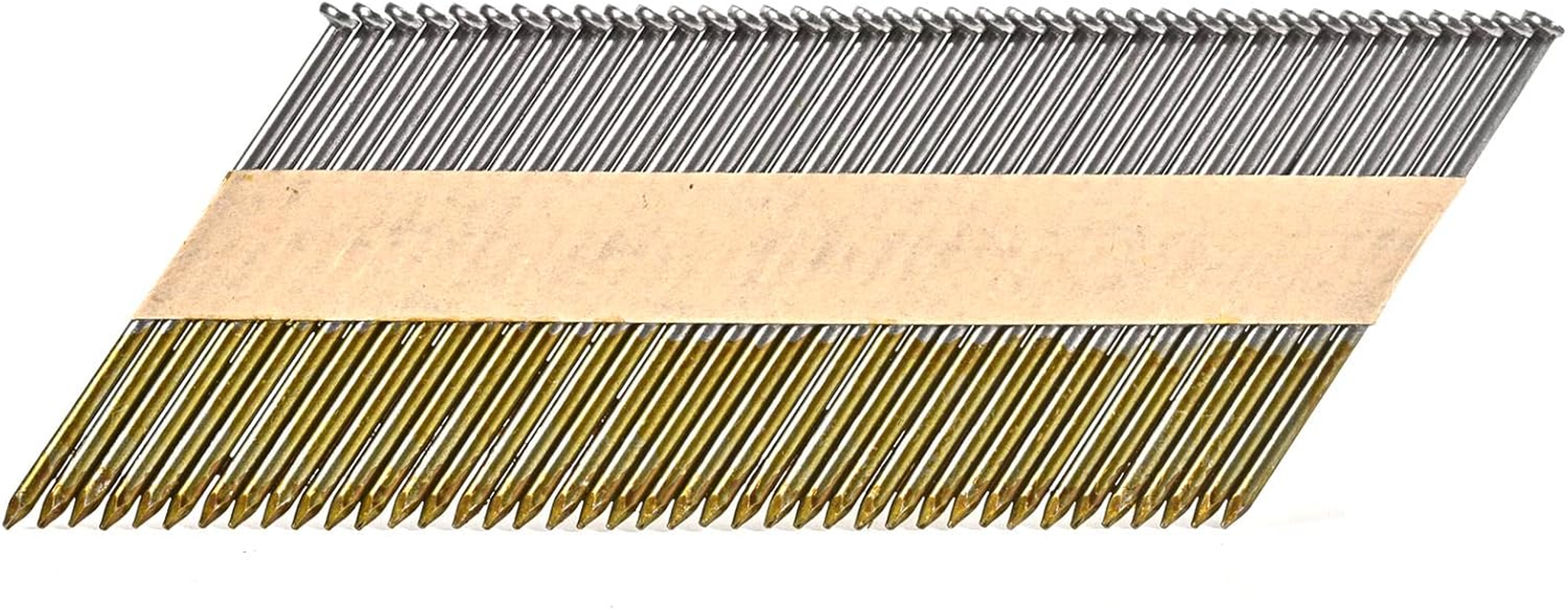 BHTOP 3 Inch X .120 Framing Nails, Smooth Shank Paper Tape Nails for Framing Nailer，34 Degree Bright Finis Collated Nails 1000 Pack image number 6