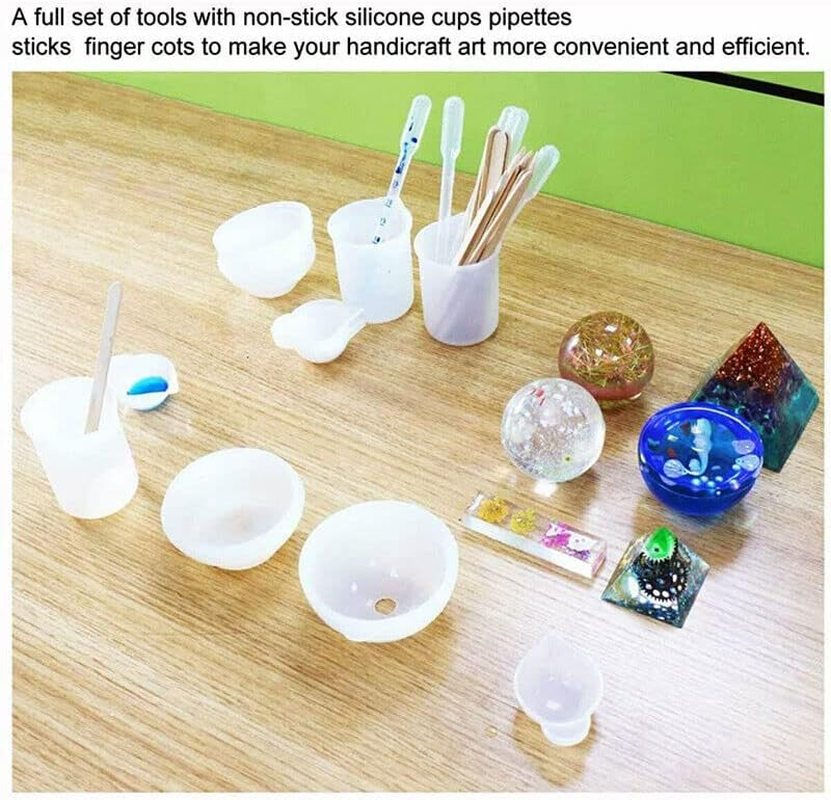 AIMALL 36PCS Silicone Mixing Cups for Resin Casting UV Epoxy Jewellery Mold Tool Set with Precise Spout for DIY Craft Measuring and Pouring