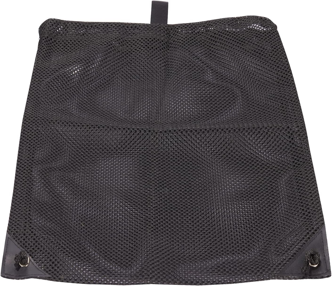 2-Pack Mesh Drawstring Bag, Mesh String Bag for Gym Laundry Seashell and Beach Finds, Mushroom Hunting Bag (Black, One Size)