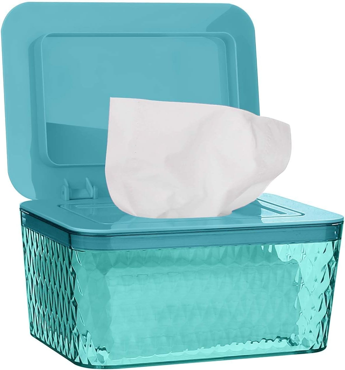BDZBREN Wipes Holders, Dustproof Large Capacity Wipes Dispenser Box Case with Lid Keep Diaper Wipes Fresh (White)
