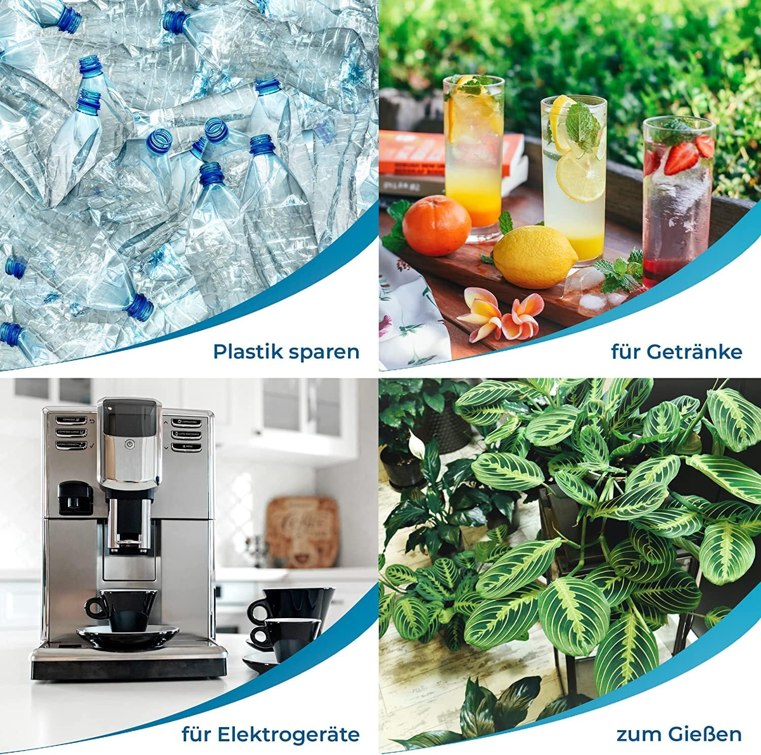 Wessper Glass Filter Jug with Two Filters for Carafes, Compatible with Brita Maxtra, Brita Maxtra+, Large Capacity 3L, Carafe Kit + 2 Cartridges- Mint - Black image number 5