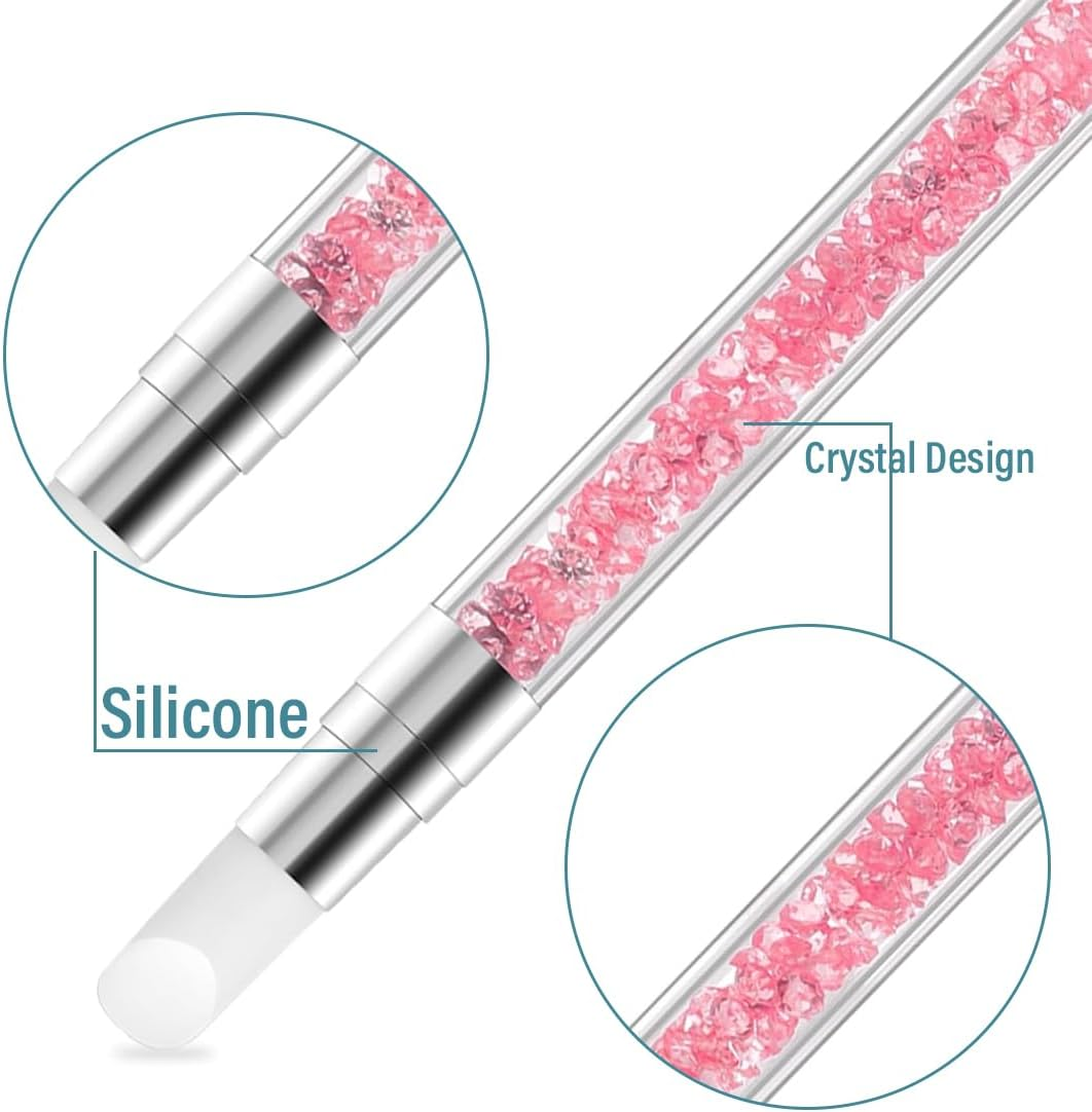 Weddhuis Silicone Styling Brush Set, Double Head, DIY Nail Tools, Silicone Nail Brush, Gel Sculpting Brush, Pack of 5 image number 2