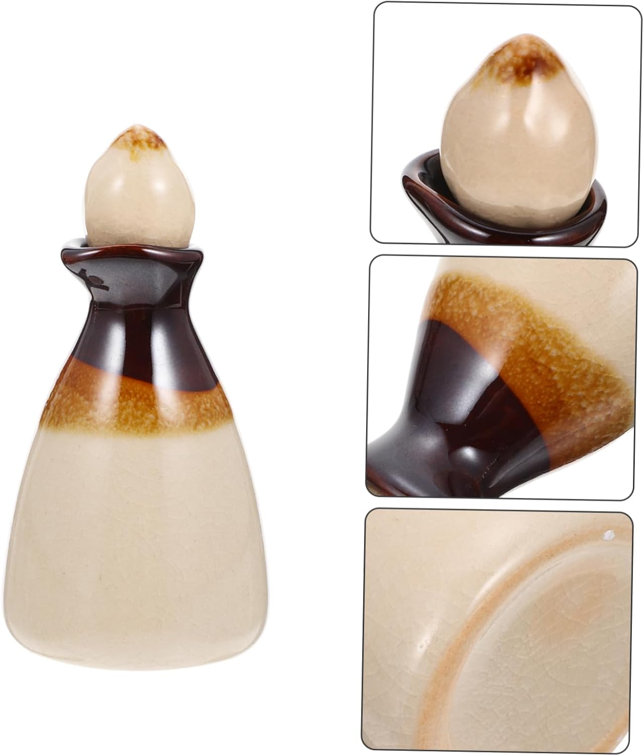 GARVALON Decorative Essential Oil Diffuser Ceramic Empty Bottle for Office Home Fragrance