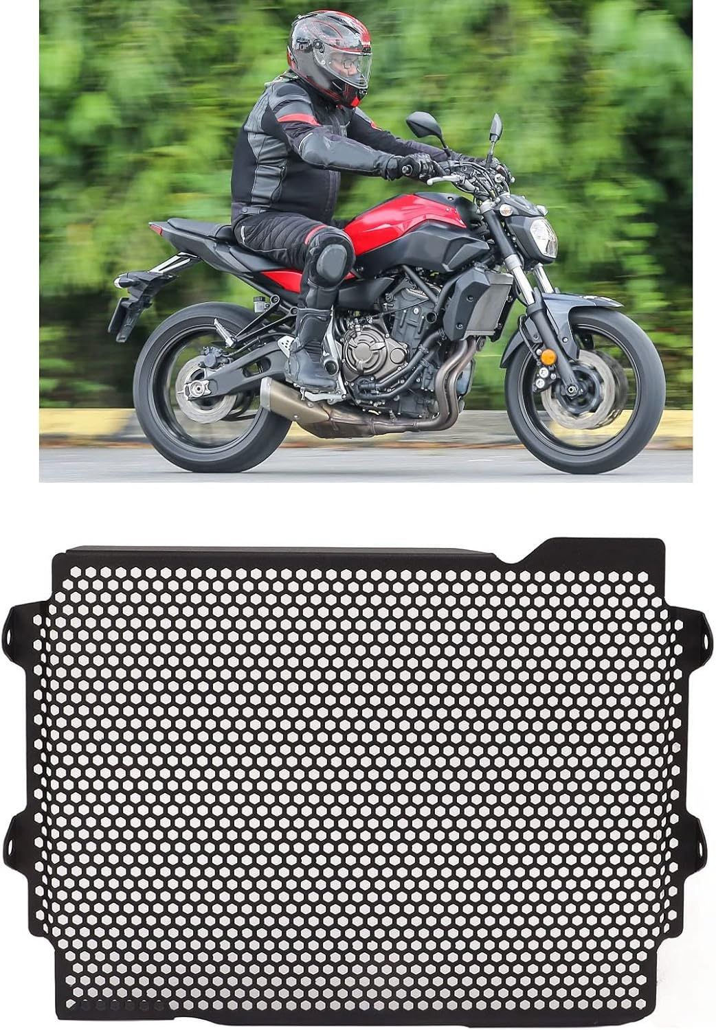 Motorcycle Radiator Grille for MT07 TRACER 700 TRACER 7 GT, Motorcycle Radiator Cover Replacement, Motorcycle Radiator Protector Guard, Fully Effectively image number 3