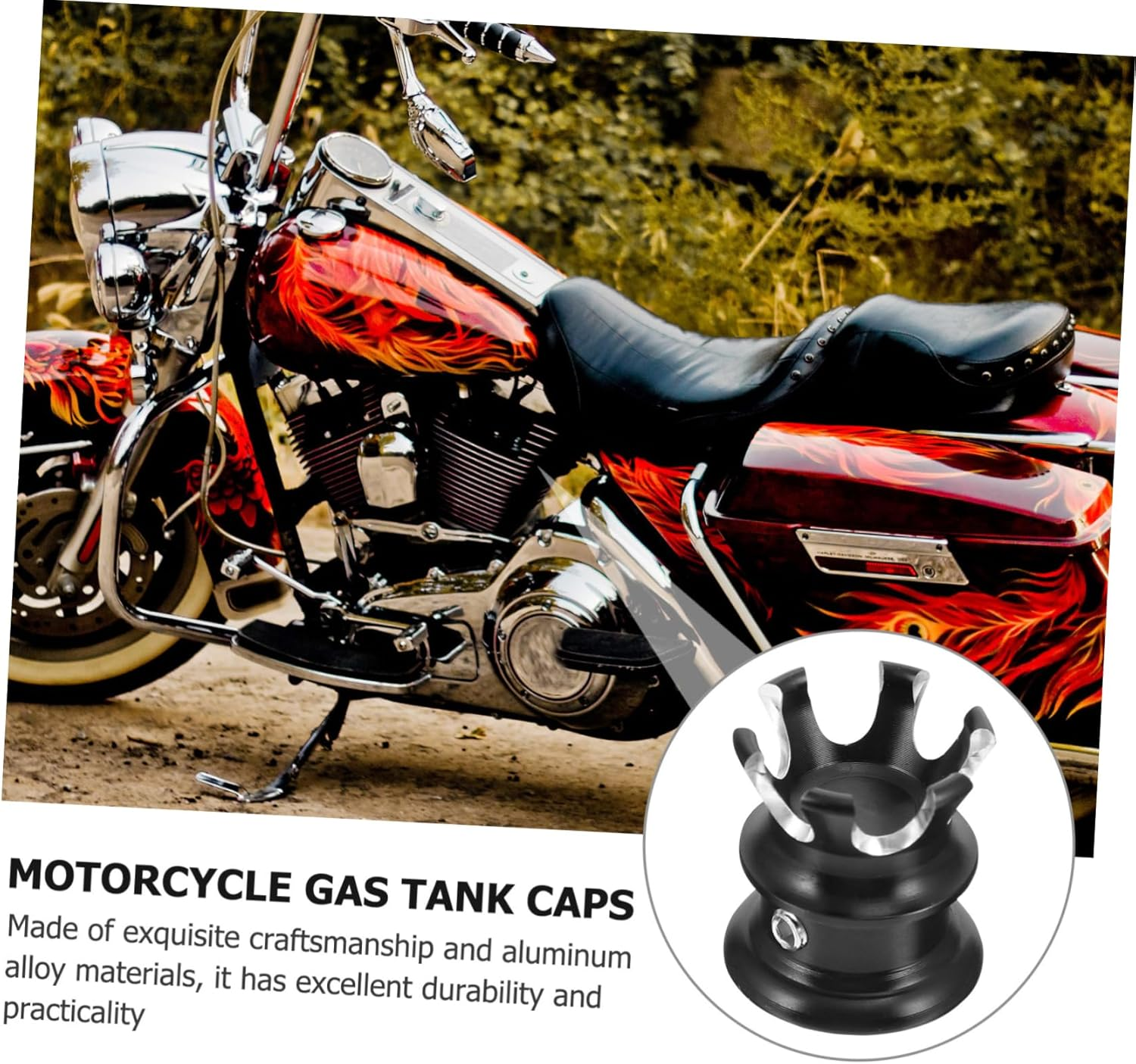 PLAFOPE 4Pcs Motorcycle Parts Tank Cover Screw Caps Aluminum Alloy Rotary Style image number 4