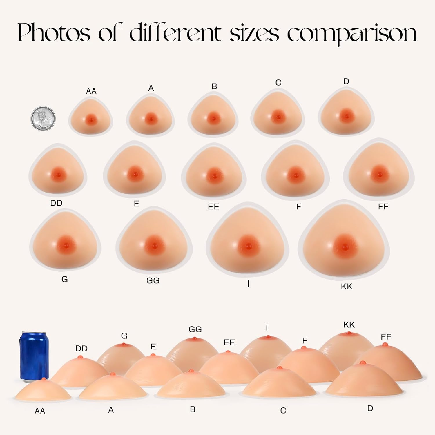 Vollence Self Adhesive Triangle Silicone Breast Forms Fake Boobs Mastectomy Prosthesis Crossdresser Transgender image number 6
