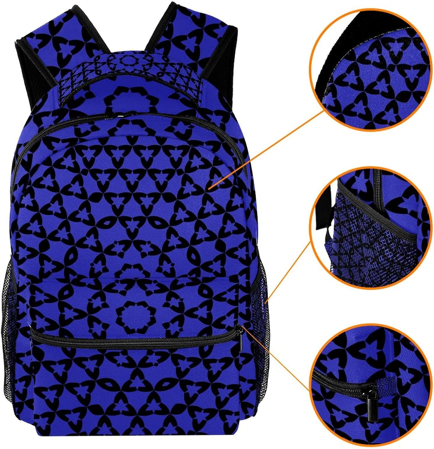Awesome Line Fractal Backpack Students Shoulder Bags Travel Bag College School Tote Backpacks