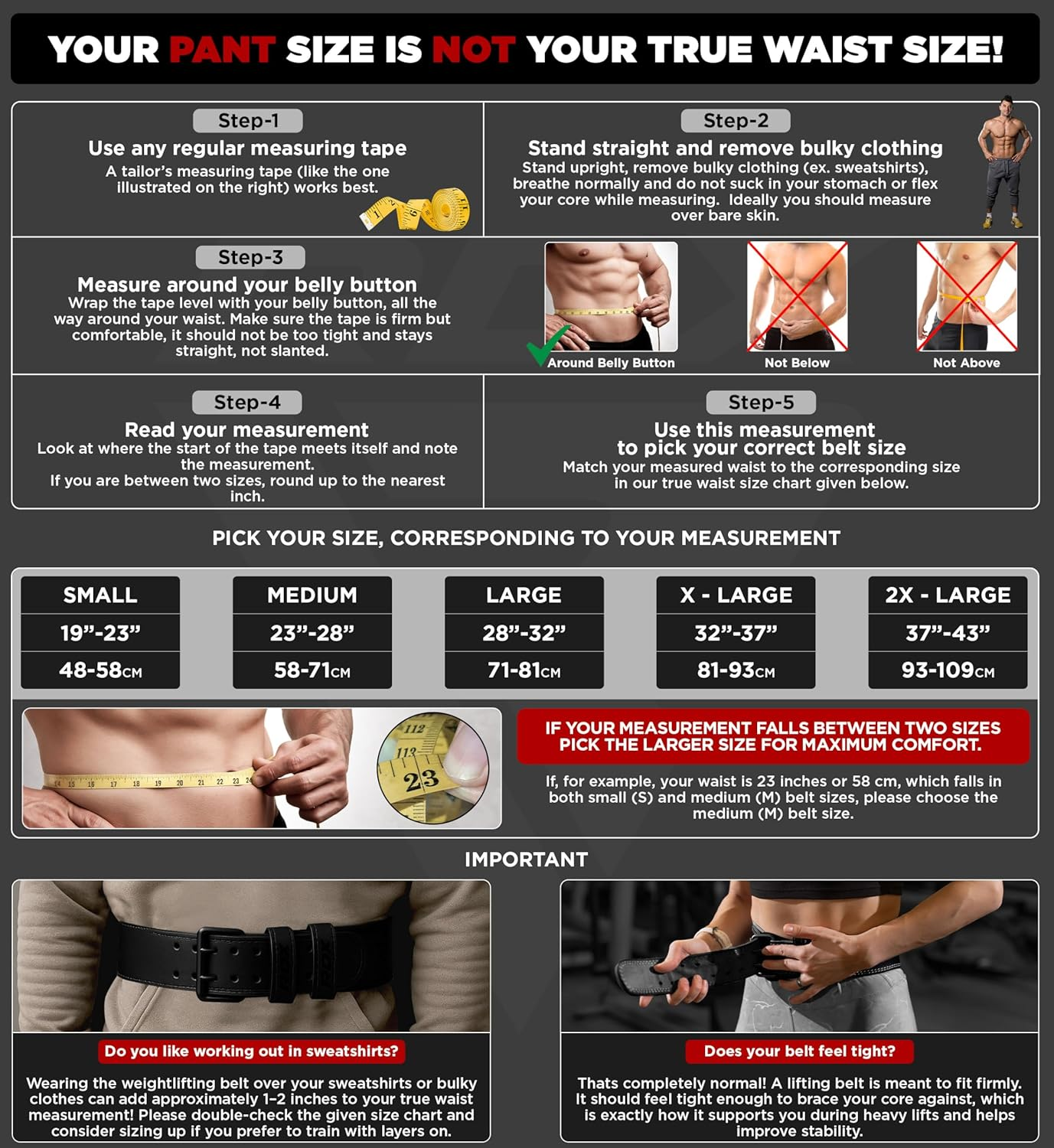 RDX Weight Lifting Belt for Fitness Gym Adjustable Leather Belt 6" Padded Lumbar Back Support Great for Bodybuilding, Powerlifting, Deadlifts Men Workout, Squats Exercise (Large Size)