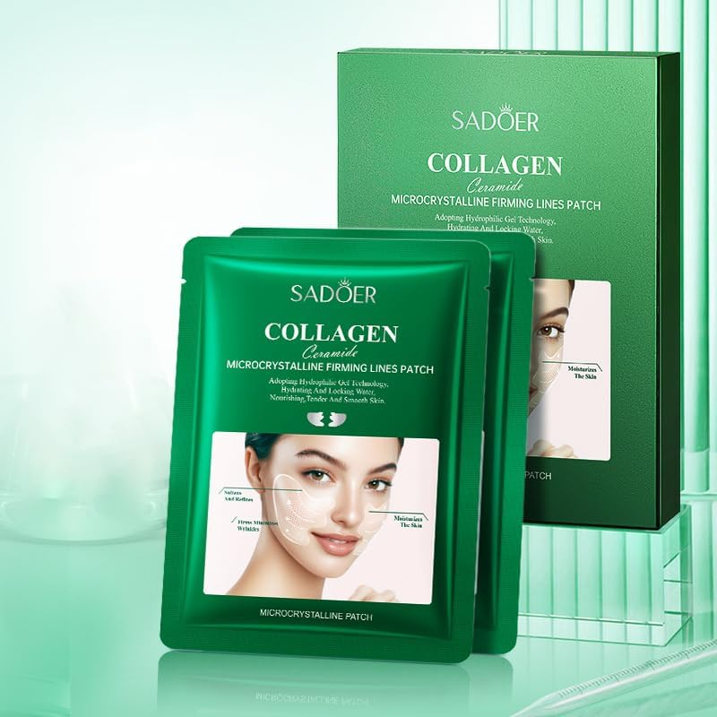 Smile Line Patches, Anti-Wrinkle Facial Patches with Hyaluronic Acid & Collagen for Moisturize and Smooth Fine Lines Wrinkles, Face Lifting Mask for Hydration Firm Skin Daily Skin Care for Women image number 5