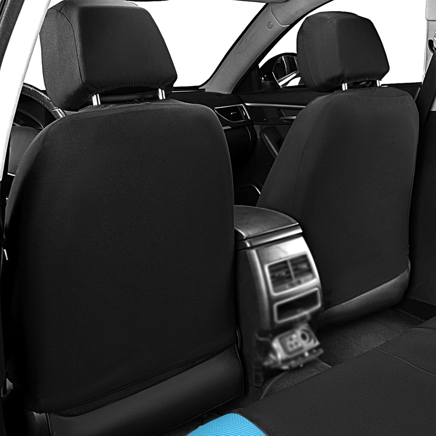 Flying Banner Butterfly Car Seat Covers Full Set Fashion Universal Lady Woman Female Rear Bench Split Colorized (Full Set, Mint Blue) image number 2