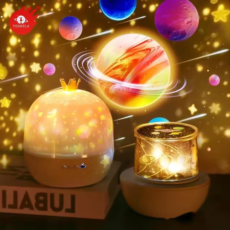 Night Light Projector with Star Galaxy Effect, 21 Film Sets, 360&deg; Rotation, Dimmable, Kids Room Ceiling Decor