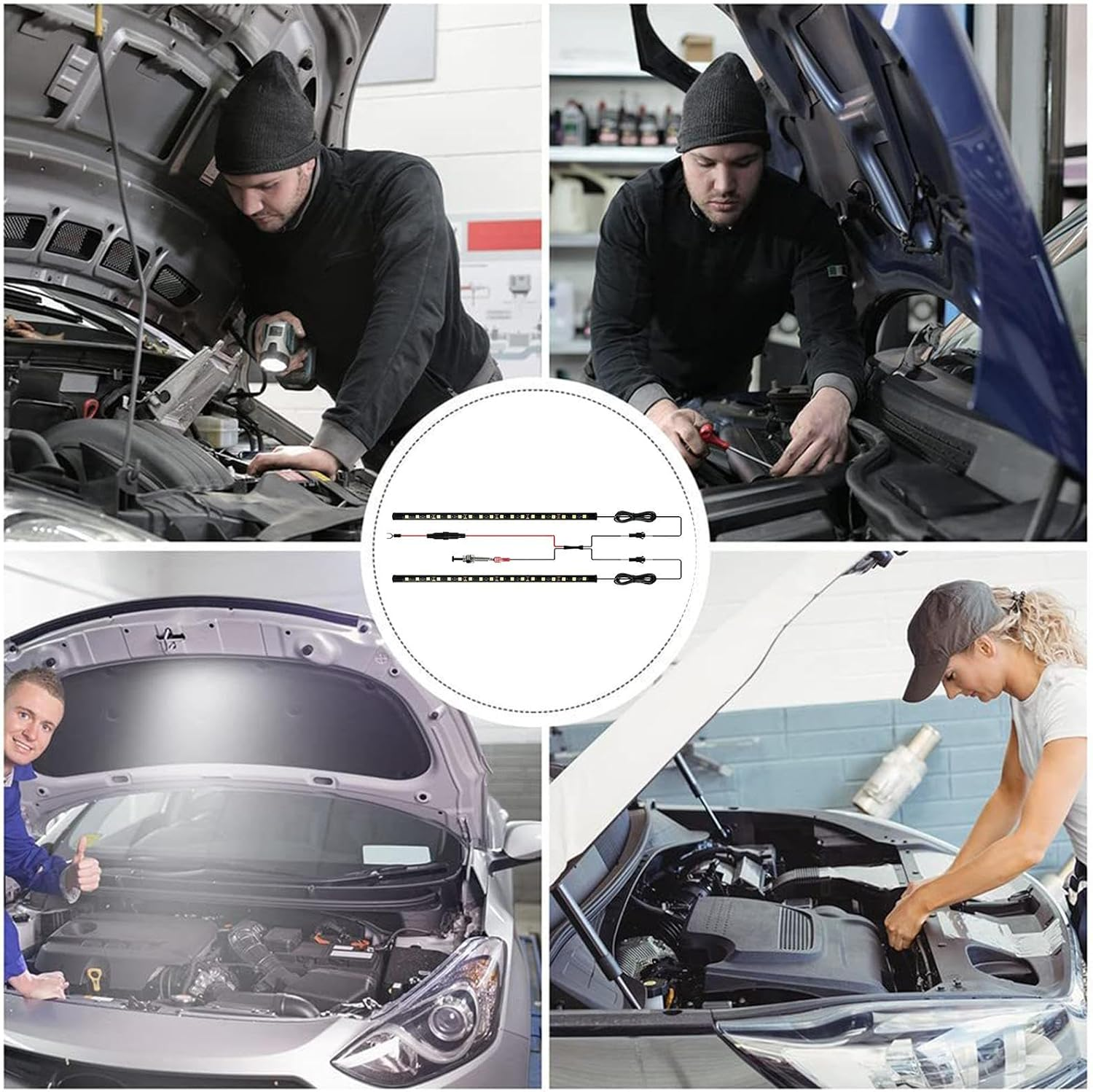 Under Hood Led Light Strip | 12V under Hood LED Work Light,Versatile Job Site Security Lighting, Diagnostic Tools, Replacement Lighting Products for Automotive image number 4