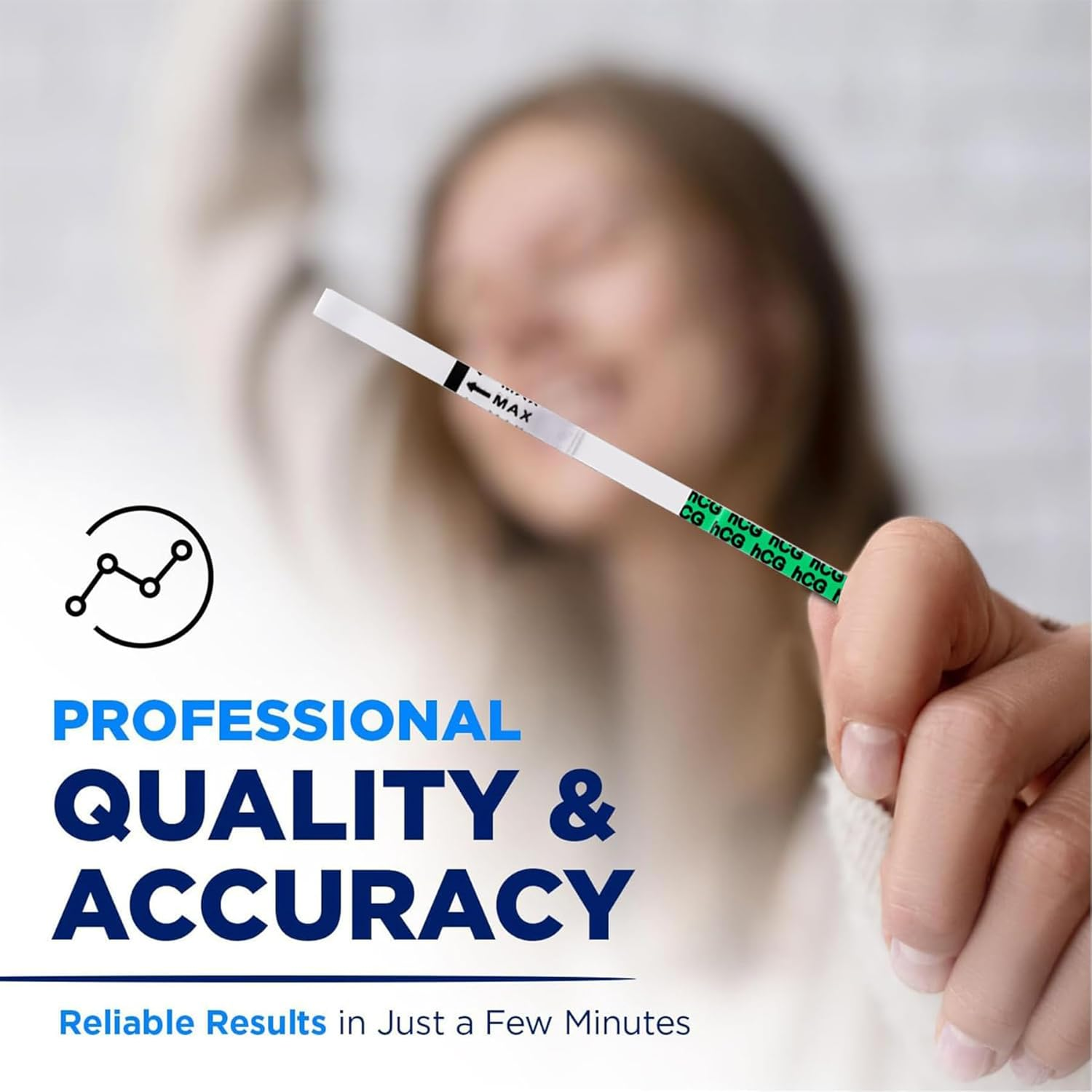 Pregnancy Test Strips, 50 Pack Individually Wrapped HCG Pregnancy Strips with 50 Urine Cups, Early Home Detection Pregnancy Test Kit for Women Trying to Get Pregnant Naturally - over 99% Accurate image number 2