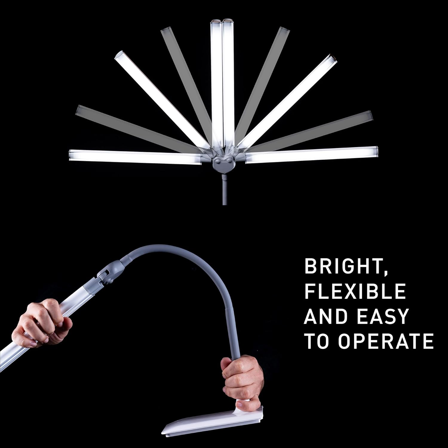 Daylight Duopro Dual Head LED Desk Lamp with Anti-Glare Shades, Adjustable Brightness and CRI 95+ for Accurate Color, Modern Design, Perfect for Home Office, Crafts image number 6