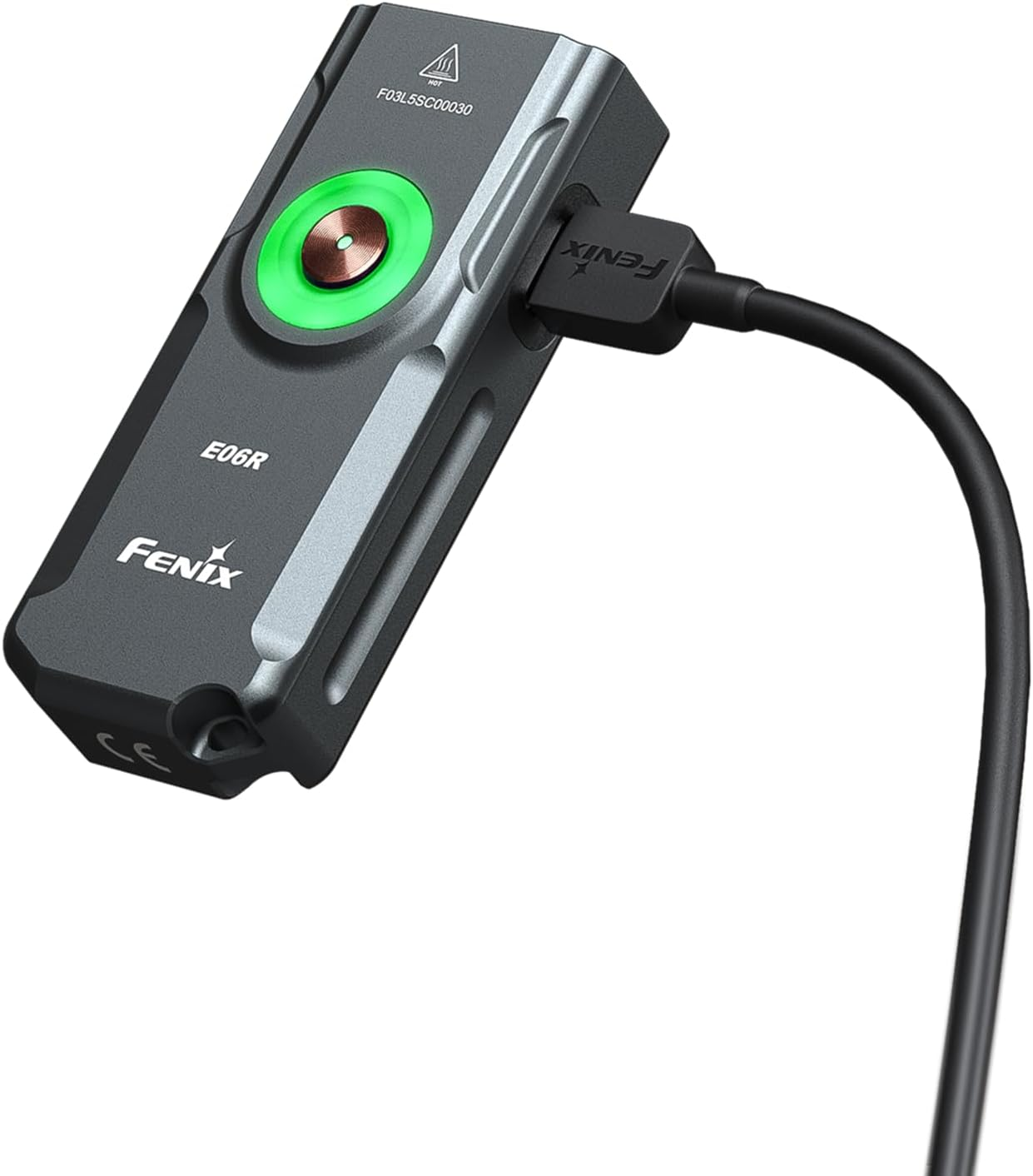 Fenix E06R Rechargeable EDC Flashlight - Aluminum LED Light - 700 Lumens & 110M Beam - Waterproof & 60 Hrs Working -Four Brightness Levels - Security Torch for Camping & Outdoor Adventures - Gray image number 6