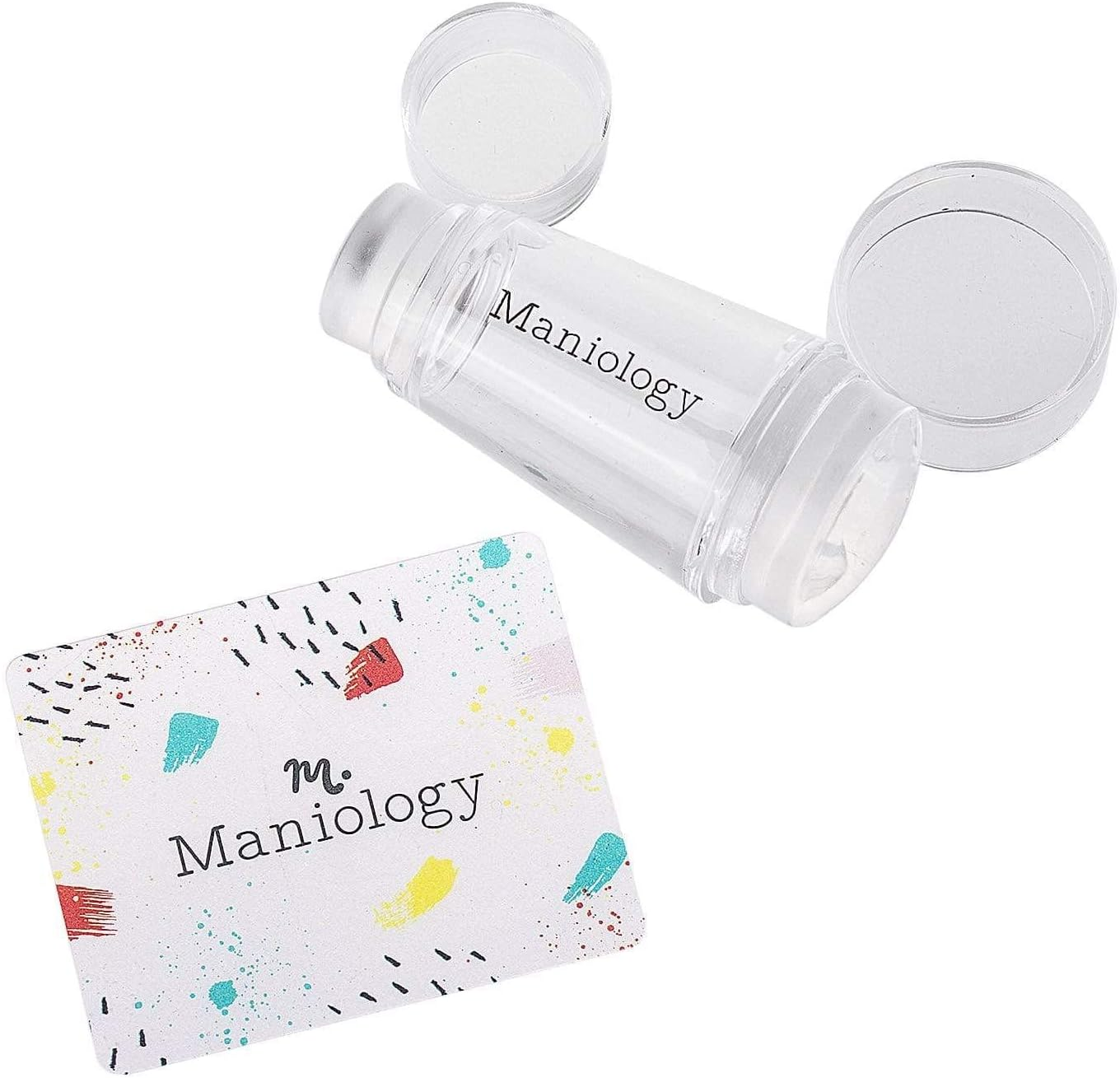 Glass Stamper Collection - BMC Mini Dual Ended Clear Nail Art Stamper + Scraper Card