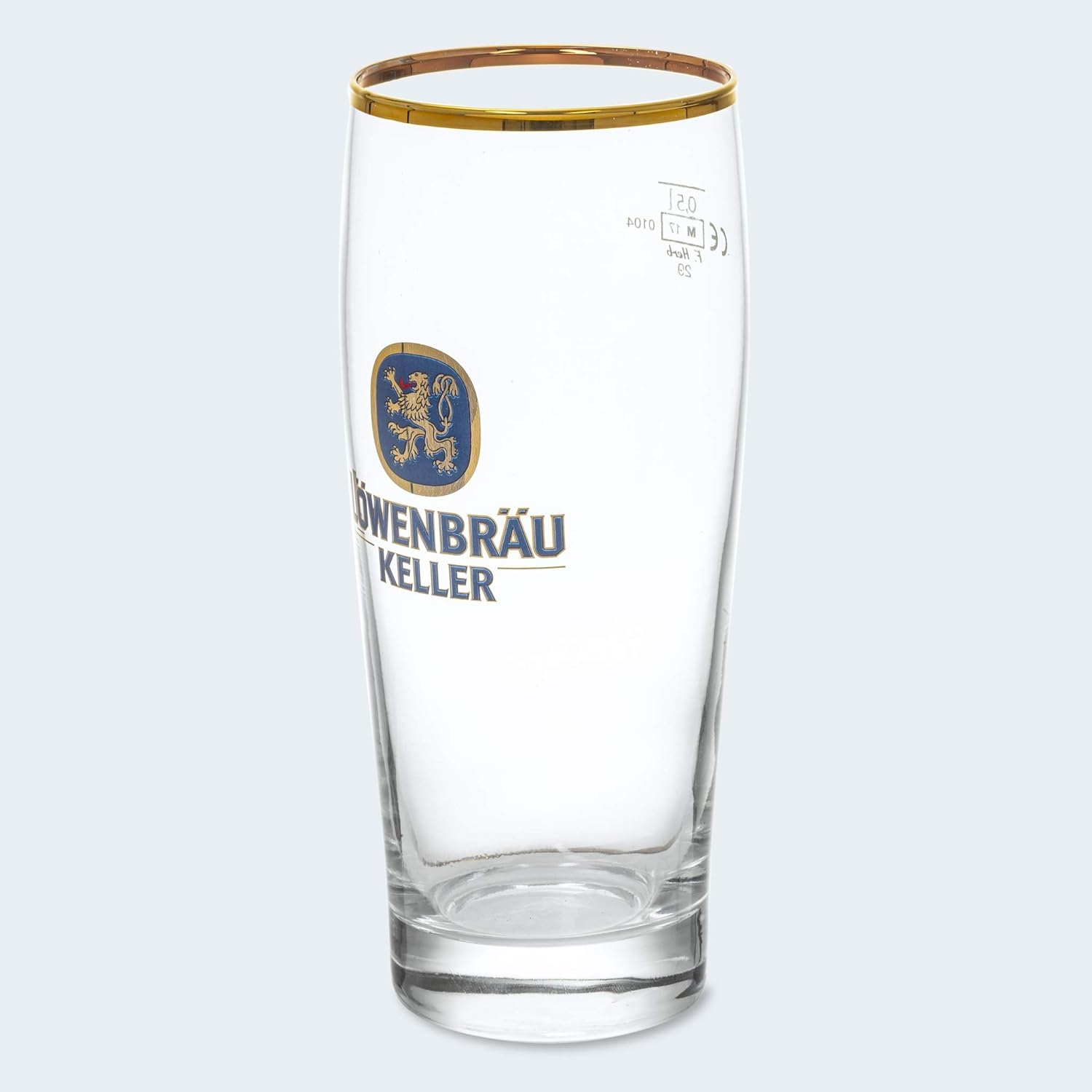 Zum Franziskaner L&ouml;wenbrauu Original Beer Glass | Pack of 6 X 0.5 Litres | Gold Rim | L&ouml;wenbr&auml;ukeller Edition image number 1