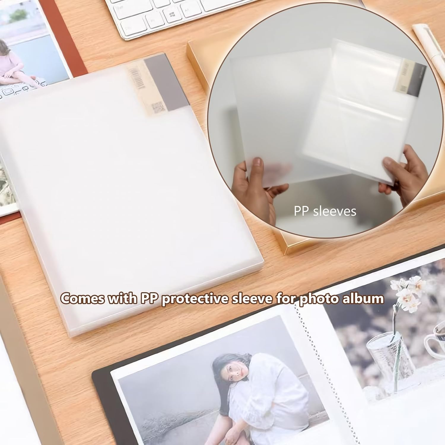 RINGSUN Photo Album, 4X6 Photo Keeper Photo Book for Family Wedding School Anniversary, Memory Album Easy to Organize and Display, 80 Pockets image number 4