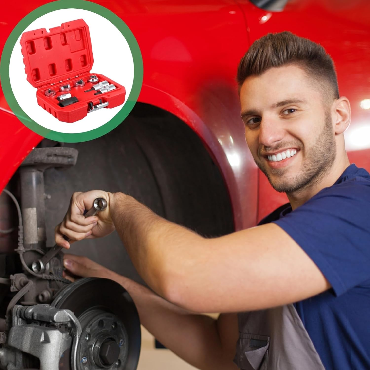 SOESFOUFU Shock Absorber Removal Sleeve Car Strut Nut Tool Strut Nut Socket for Automotive Repair Bike Tools Compatible image number 4