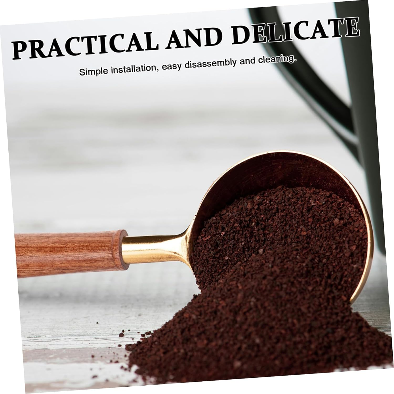 SOLUSTRE Bottomless Portafilter Replacement Handle M10 Ebony Wood Espresso Machine Handle Coffee Brewer Accessory for Home and Caf&eacute; Use image number 5