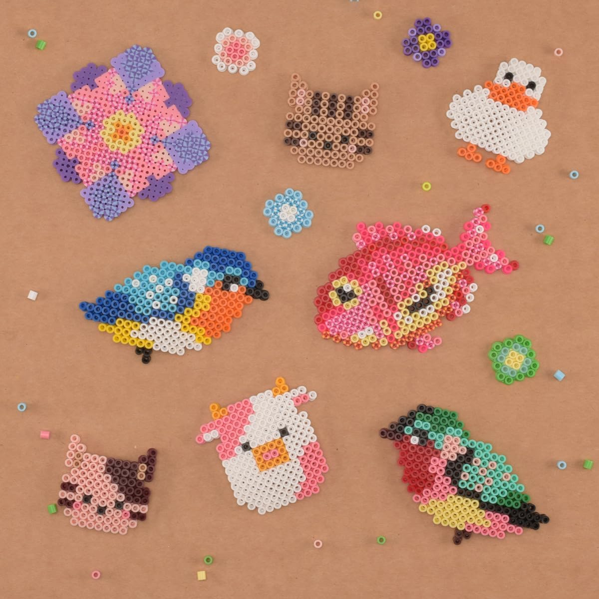 Vaessen Creative Fuse Beads, Glowmix, Set of 6000 Pieces for DIY Crafts with Kids, Making Jewelry, Homemade Decorations and Other Crafty Ideas, Neon Glow Mix, 5Mm image number 6