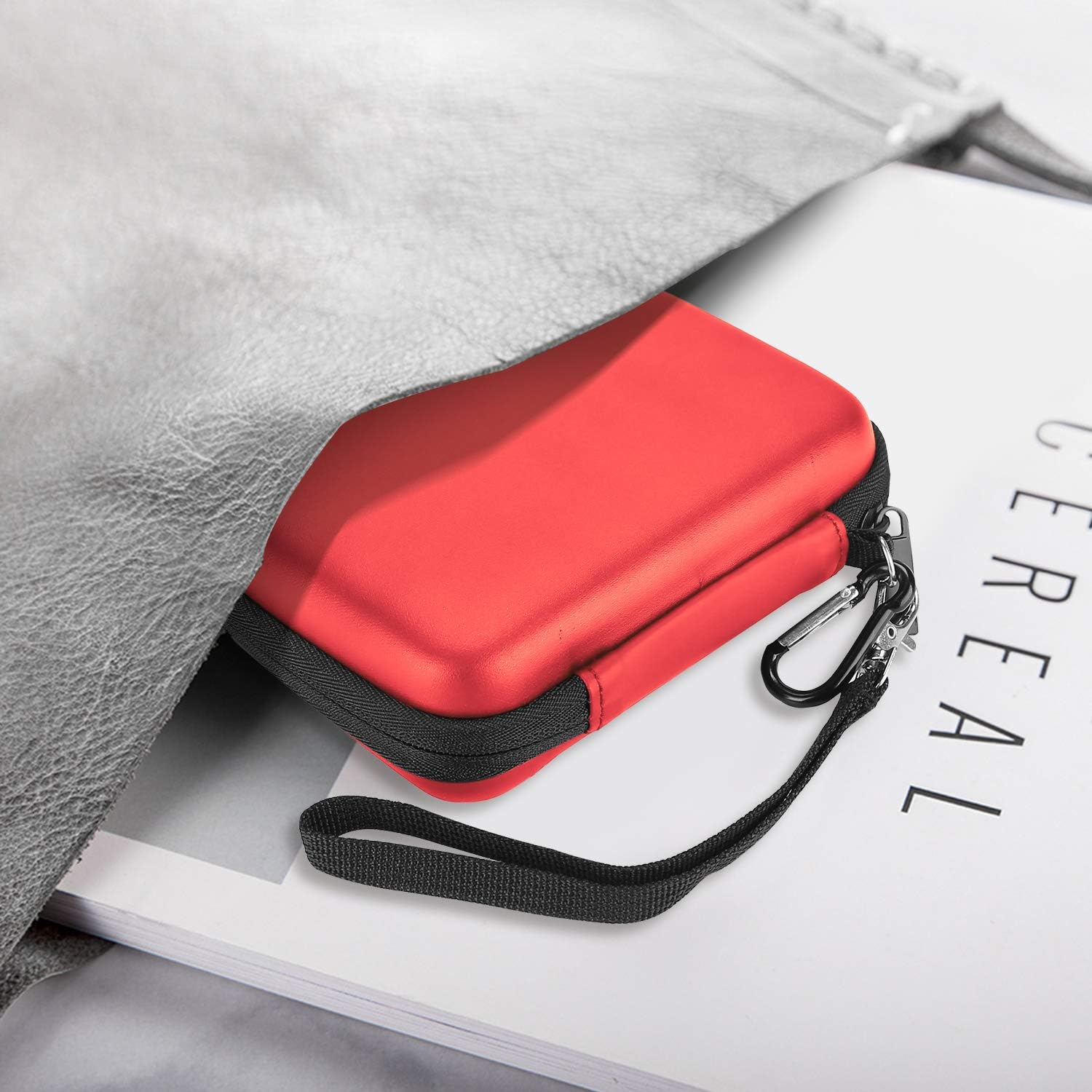 Procase Portable Hard Drive Case for Canvio Basics Western Digital WD Elements My Passport Seagate Portable Backup plus Slim 1TB 2TB 3TB 4TB USB 3.0, 2.5&rdquo; Portable External Hard Drive Case -Red image number 2