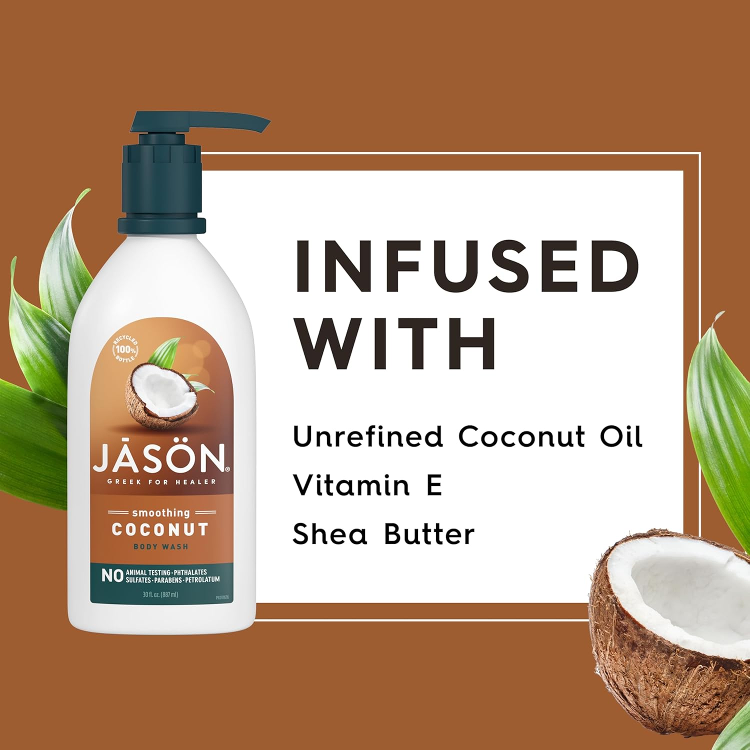 Jason Smoothing Coconut Shower Gel in Pump Bottle 887 Ml image number 5