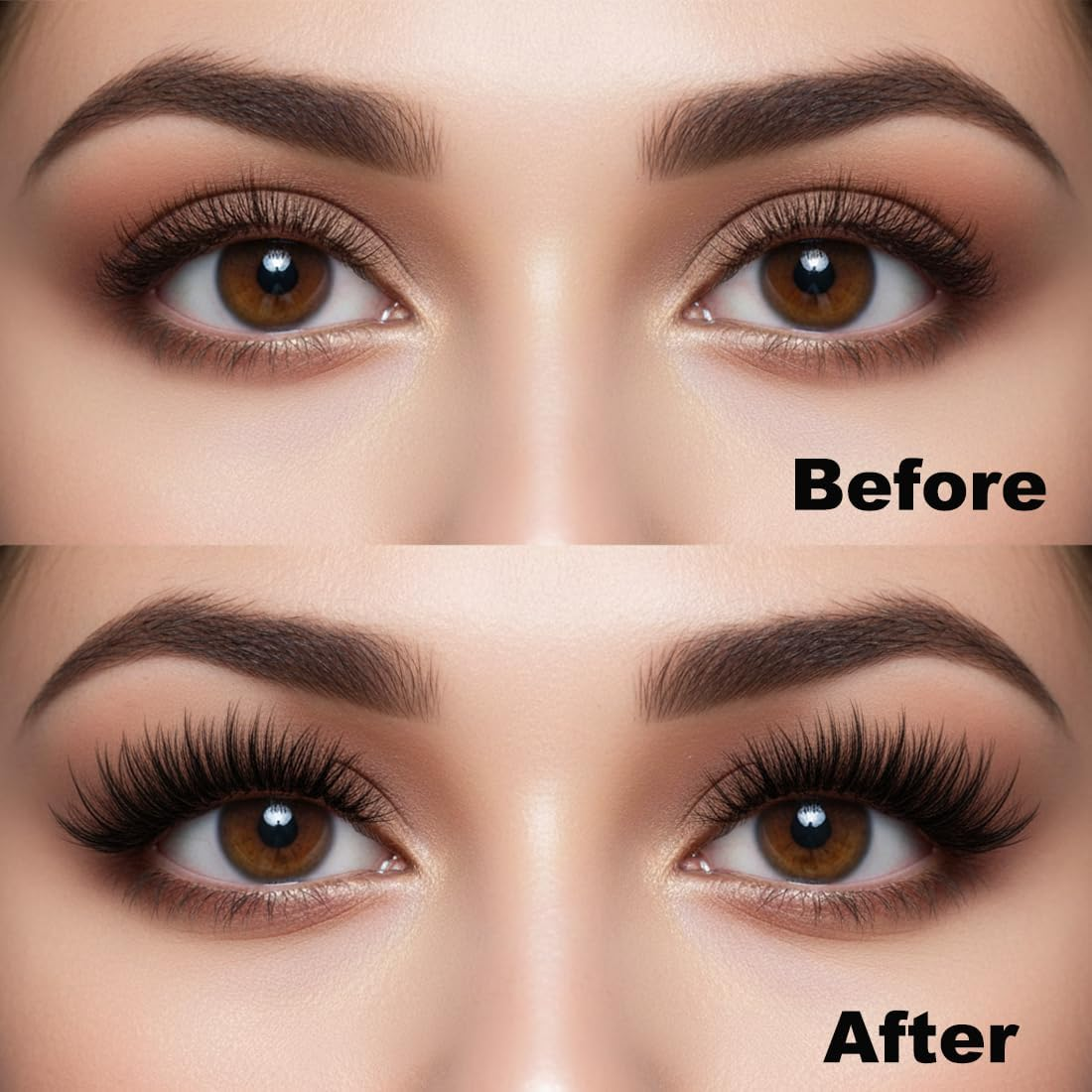 7 Pairs Lashes Wispy False Eyelashes Manga Fluffy Cat Eye Natural Extensions Lashes Strips image number 1