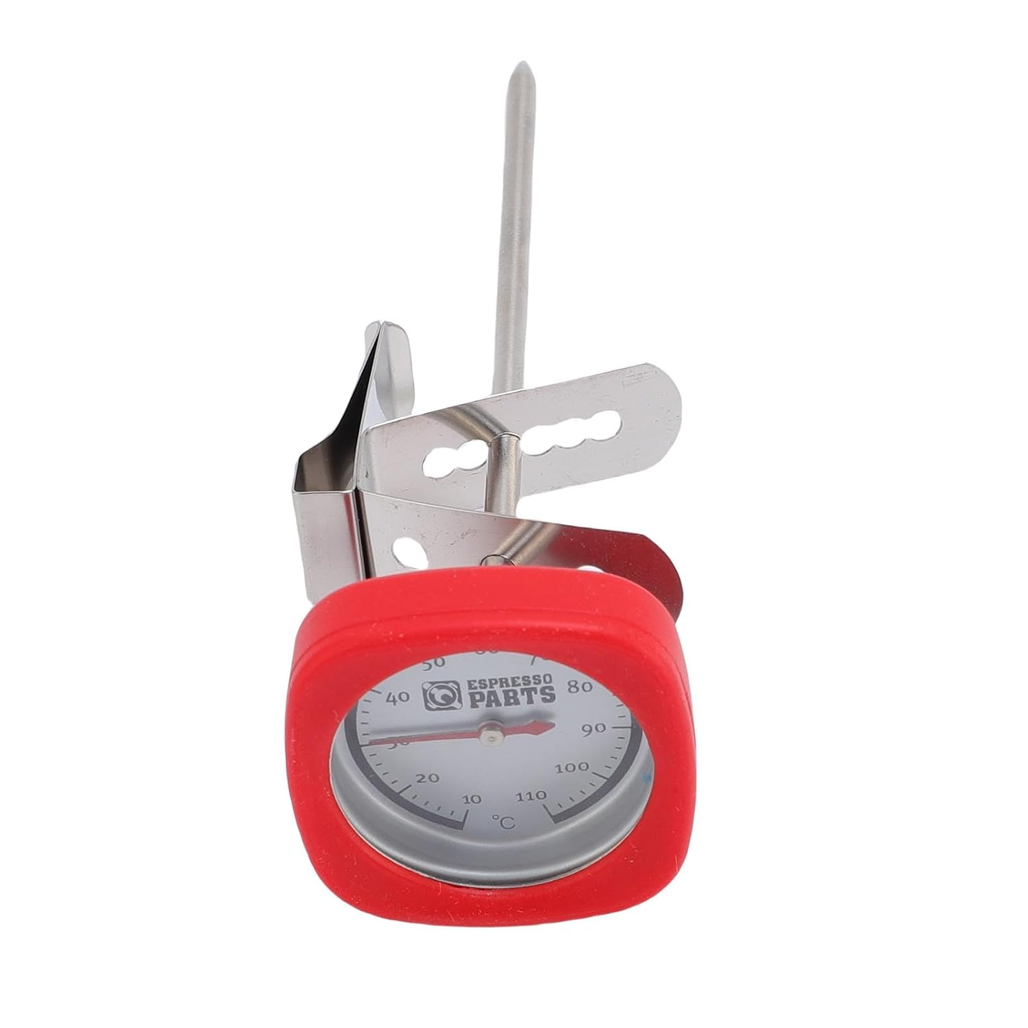 Pomya Read Milk Frothing Thermometer with Clamp/Holder for Coffee Lovers and Baristas 304 Stainless Steel (Red) - Red image number 5