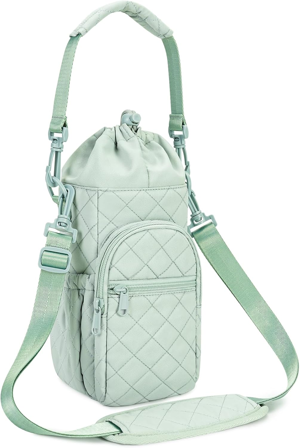 Sportsnew Water Bottle Holder with Strap 32Oz 40Oz Insulated Water Bottle Carrier Sling Bag with Phone Pocket Tumbler Bag Cup Sleeve Crossbody Pouch for Walking Hiking Travelling Carrying