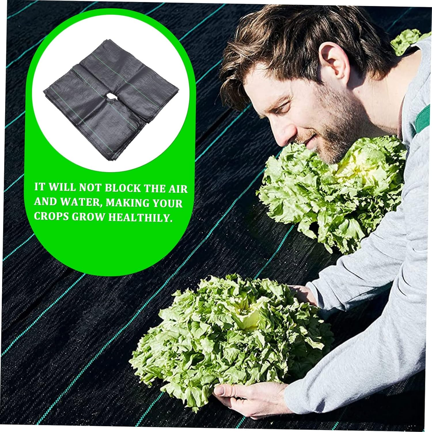 Yardwe Sturdy Weeding Ground Cloth 20 Pack Pp Barrier Fabric for Gardening Orchards