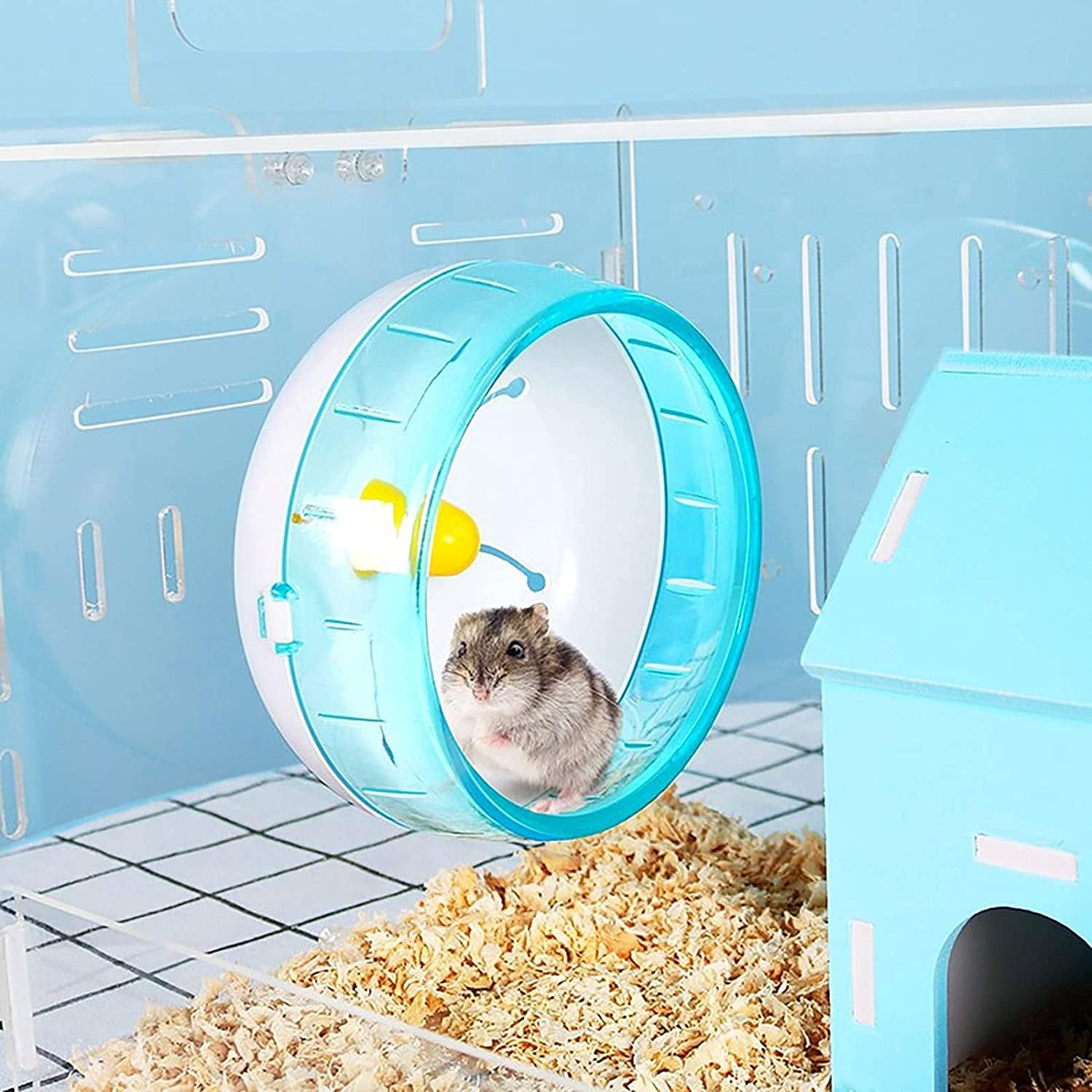 4.8 in Super-Silent Hamster Exercise Wheels, Hamster Toys for Hamster Cage, Super Mute Spinner Exercise Running Wheel for Small Hamsters, Gerbils, Mice and Other Small Animals image number 6