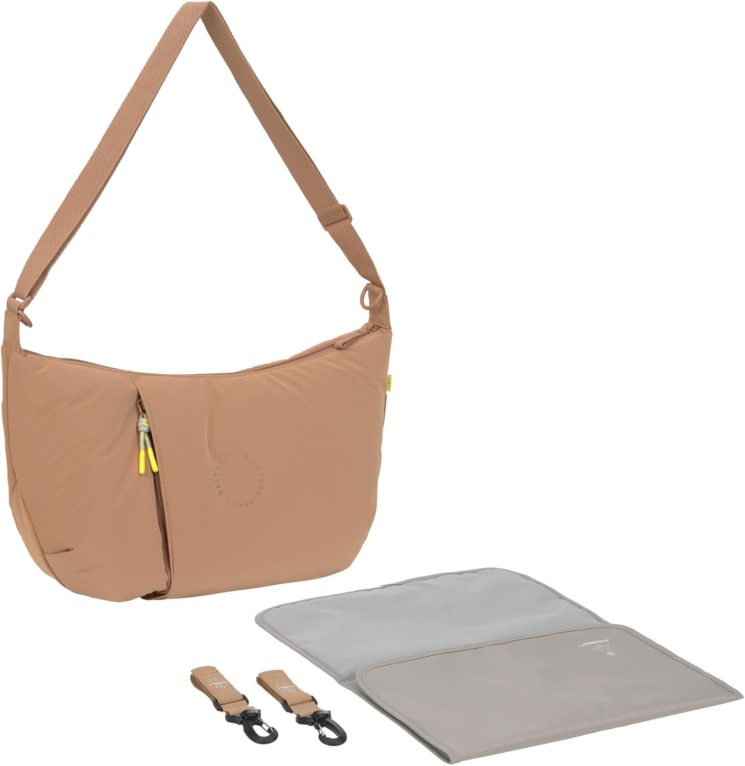 L&Auml;SSIG Baby Wickeltasche Zum Umh&auml;ngen Mit Wickelunterlage, Kinderwagenbefestigung, Wasserabweisend/Gre Lunua Bum Bag