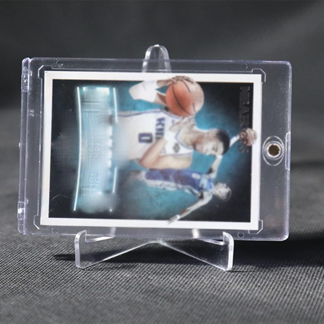 Cards Sleeves Top Loaders 10 Hard Plastic Card Protector Clear Card Brick + 2 Display Stand