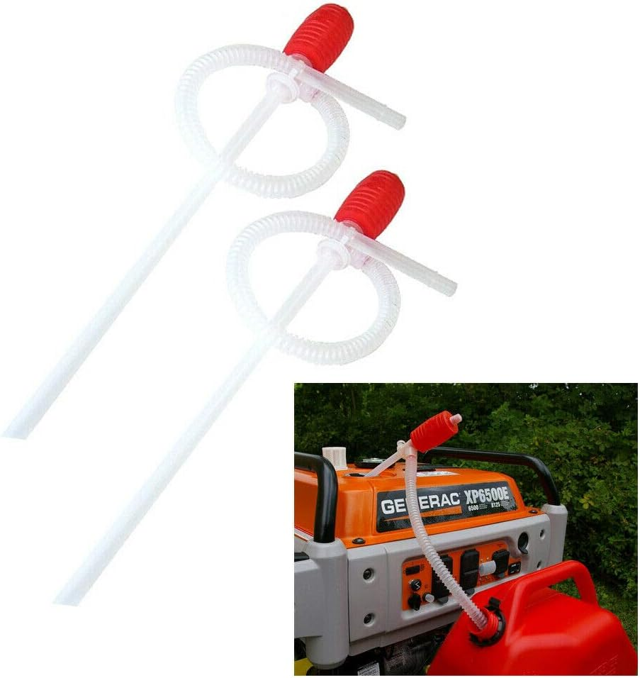 2Pcs Universal Fuel Transfer Siphon Pump - Large Squeezing Syphon for Lawn Mowers & Manual Pumping Petrol, Water,Alcohol, 400608 image number 5
