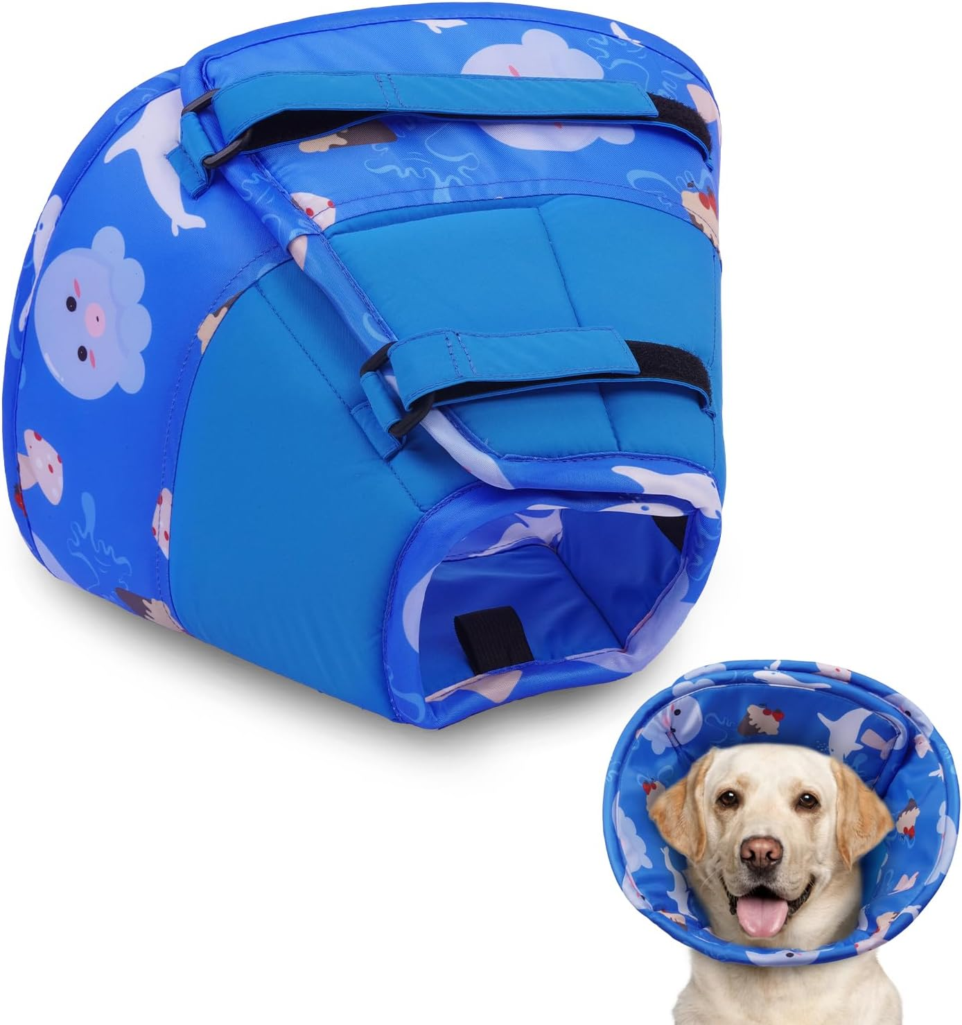 Hjumarayan Dog Collar - Soft Lick Protection Dog Adjustable Dog Collar Lick Protection Waterproof Protective Collar Prevent Injuries or Wounds Licks or Scratches (Red M)