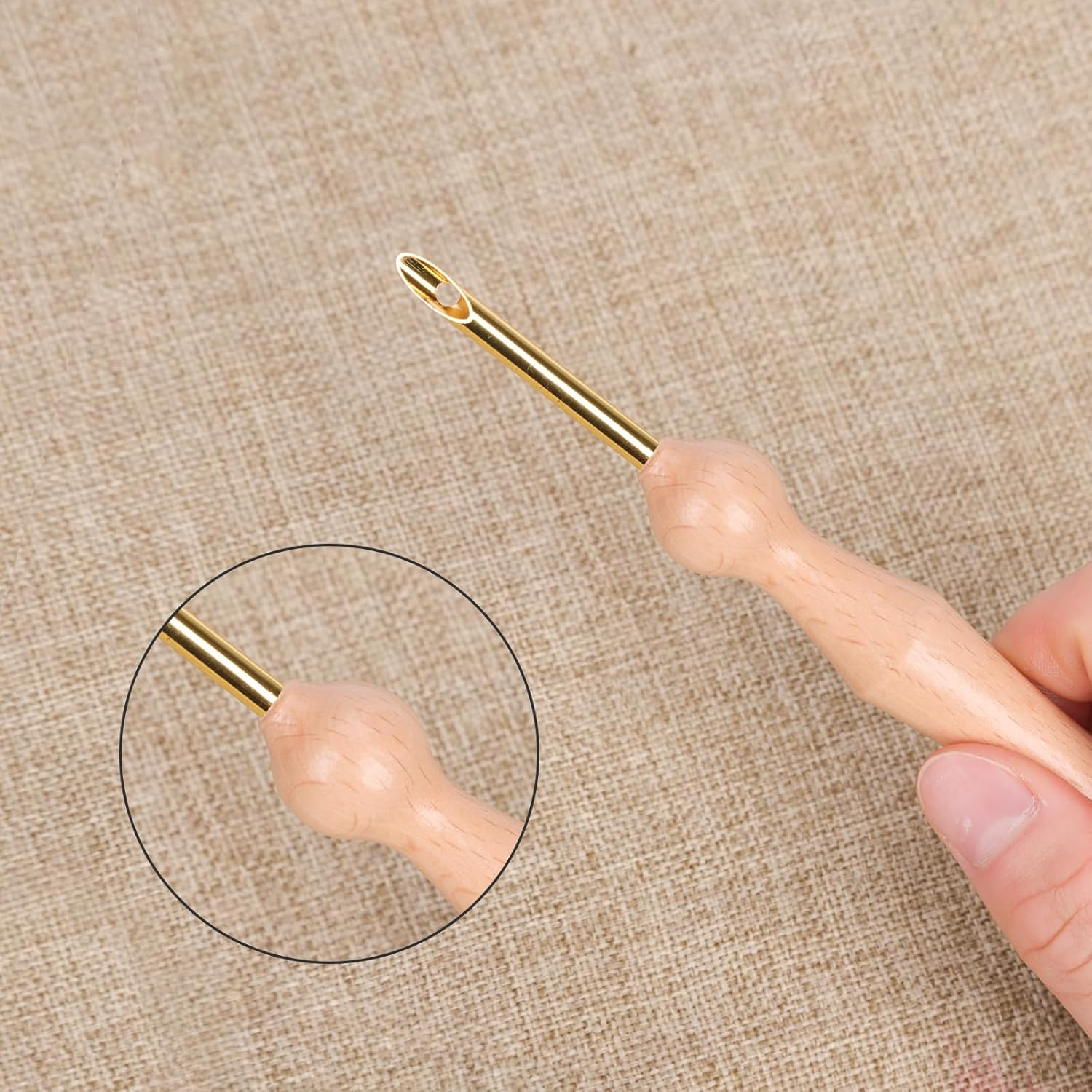 16Pcs Punch Needle Kits, Punch Needle Tool Punch Needle Embroidery Kit Sewing Art Needles with 6 Sizes Bare Needles Punch Needle Heads for Adults Beginner Floss Cross Stitch DIY Craft image number 4