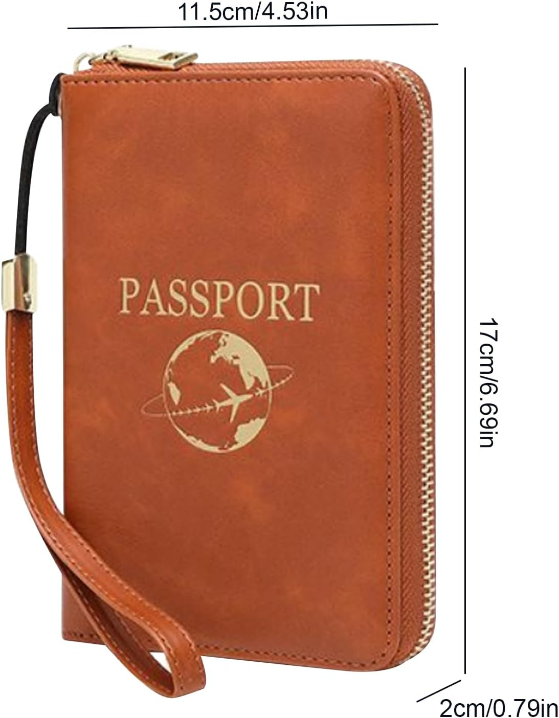Frfik Case for Passport, PU Waterproof and Blocking , Passport Book Holder, Travel Bag, Suitable for Men and Women, Suitable for Cash Tickets, Boarding Passes, Travel, Cruises image number 5