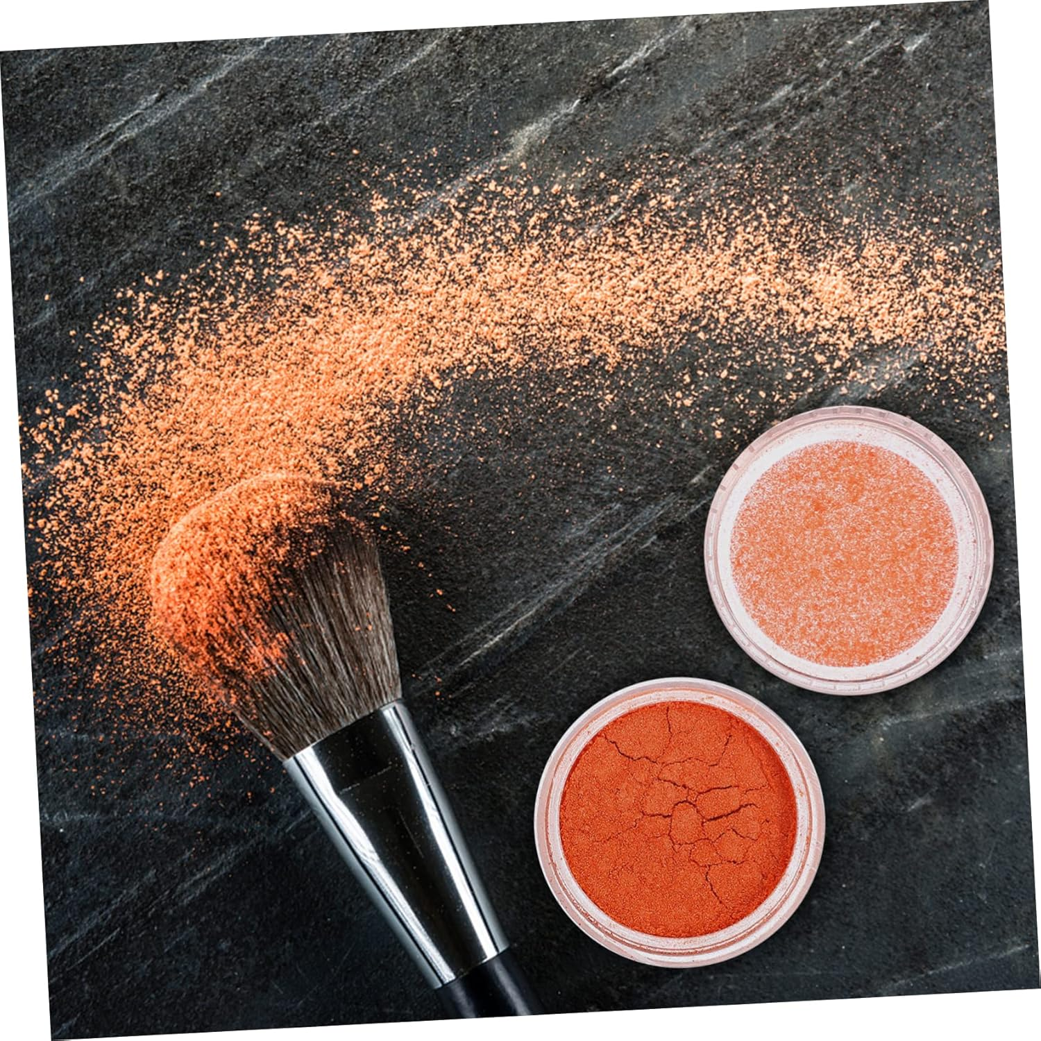 HEALSOPTHY 16Pcs Fine Craft Glitter Powder Pigment Colors Face Glitter Nail Art Powder Chunky Black image number 6