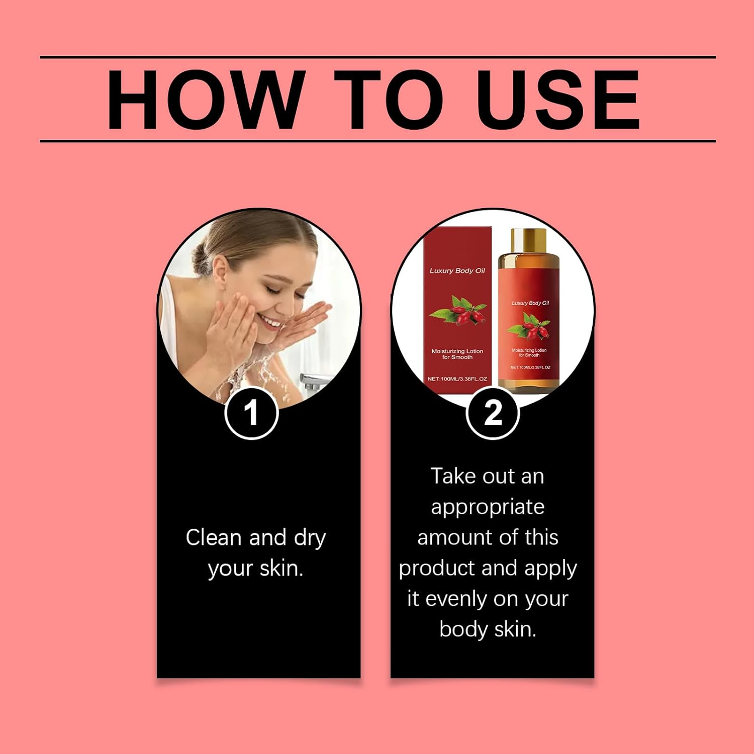 Luxury Body Firming Oil, Skin Tightening & Hydrating for Arms Thighs & Abdomen, after Shower Massage Oils, Gua Sha Body Oil, Moisturiser for Silky Smooth Skin, Gentle Formulated (3PCS) - 2Pcs image number 2