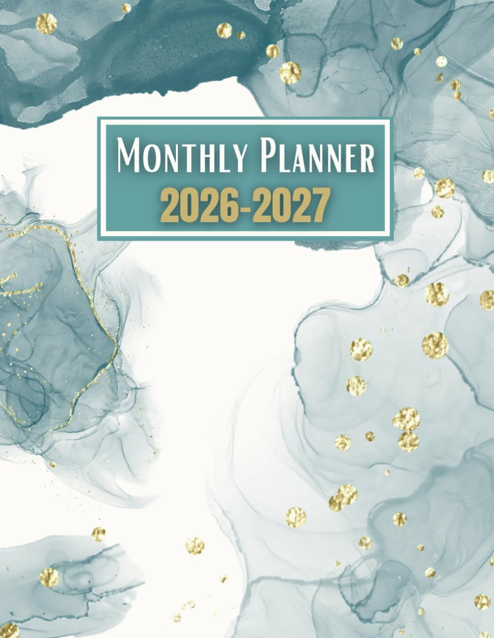 2026-2027 Monthly Planner 2 Years: 24 Months, January 2026 to December 2027, 2-Year Calendar, 8.5X11 Inches, |Theme: Green and White |